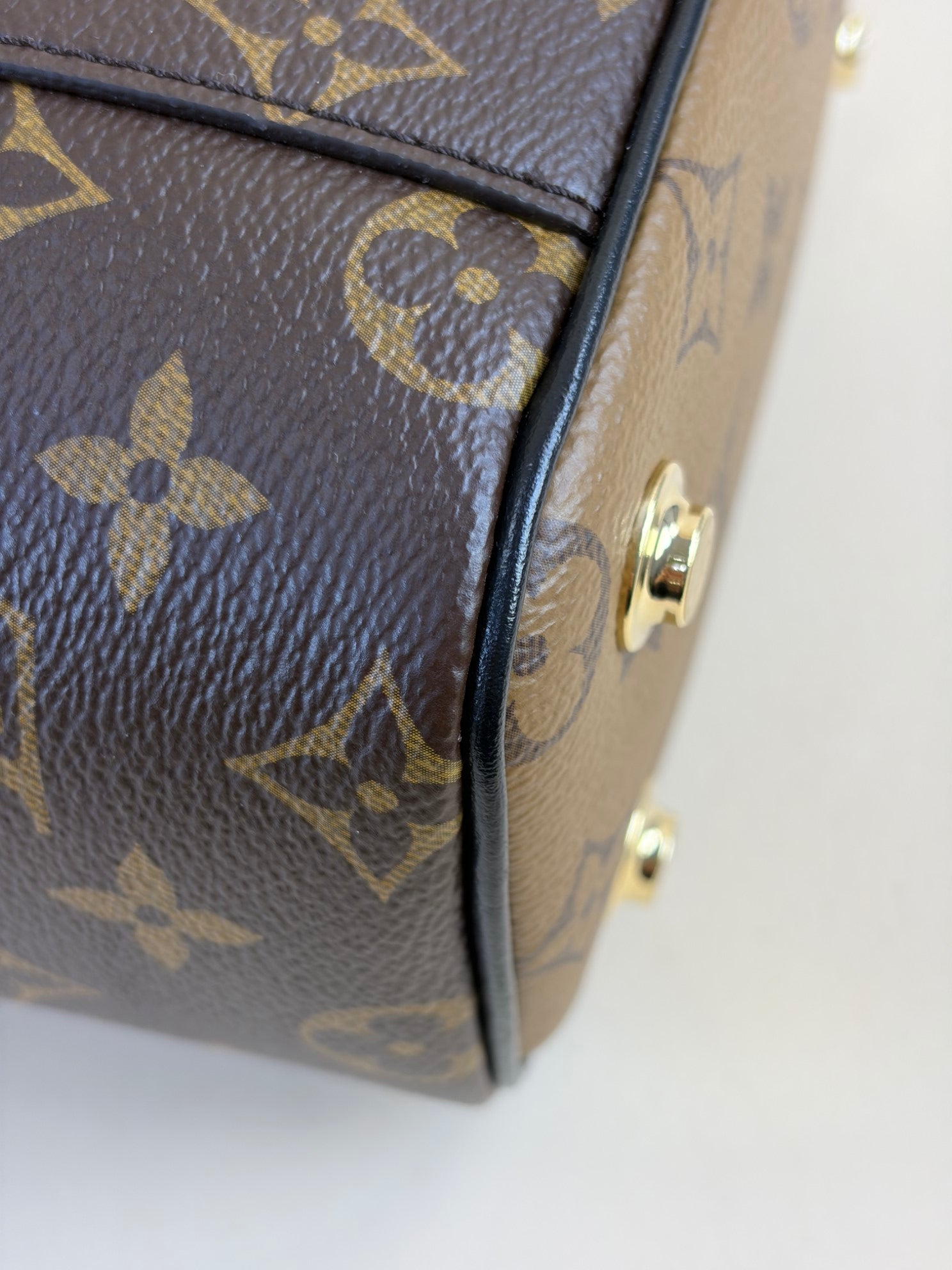 Louis Vuitton Monogram Reverse Vanity PM Top Handle Bag with Chain