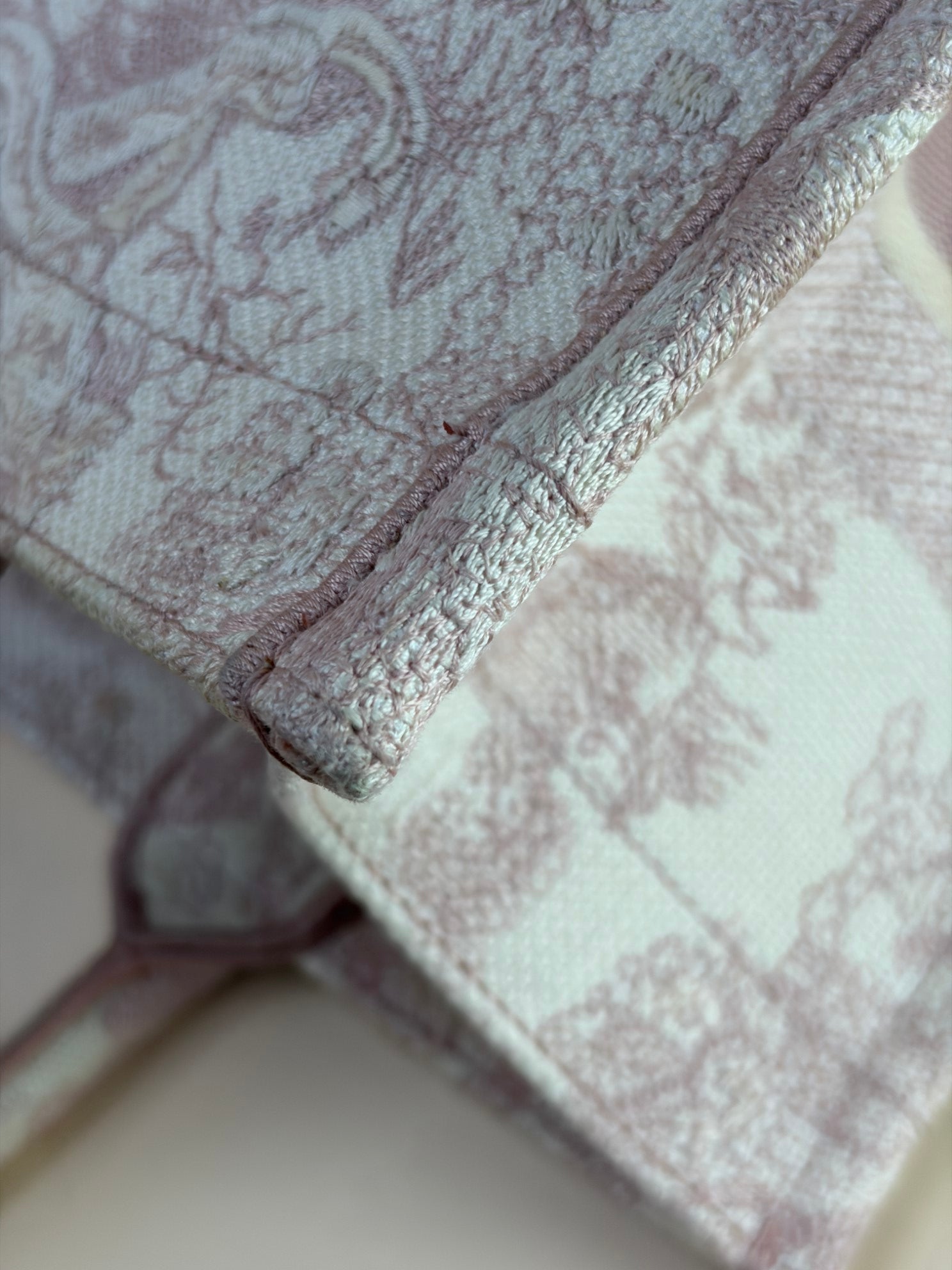 Christian Dior pink book tote medium canvas