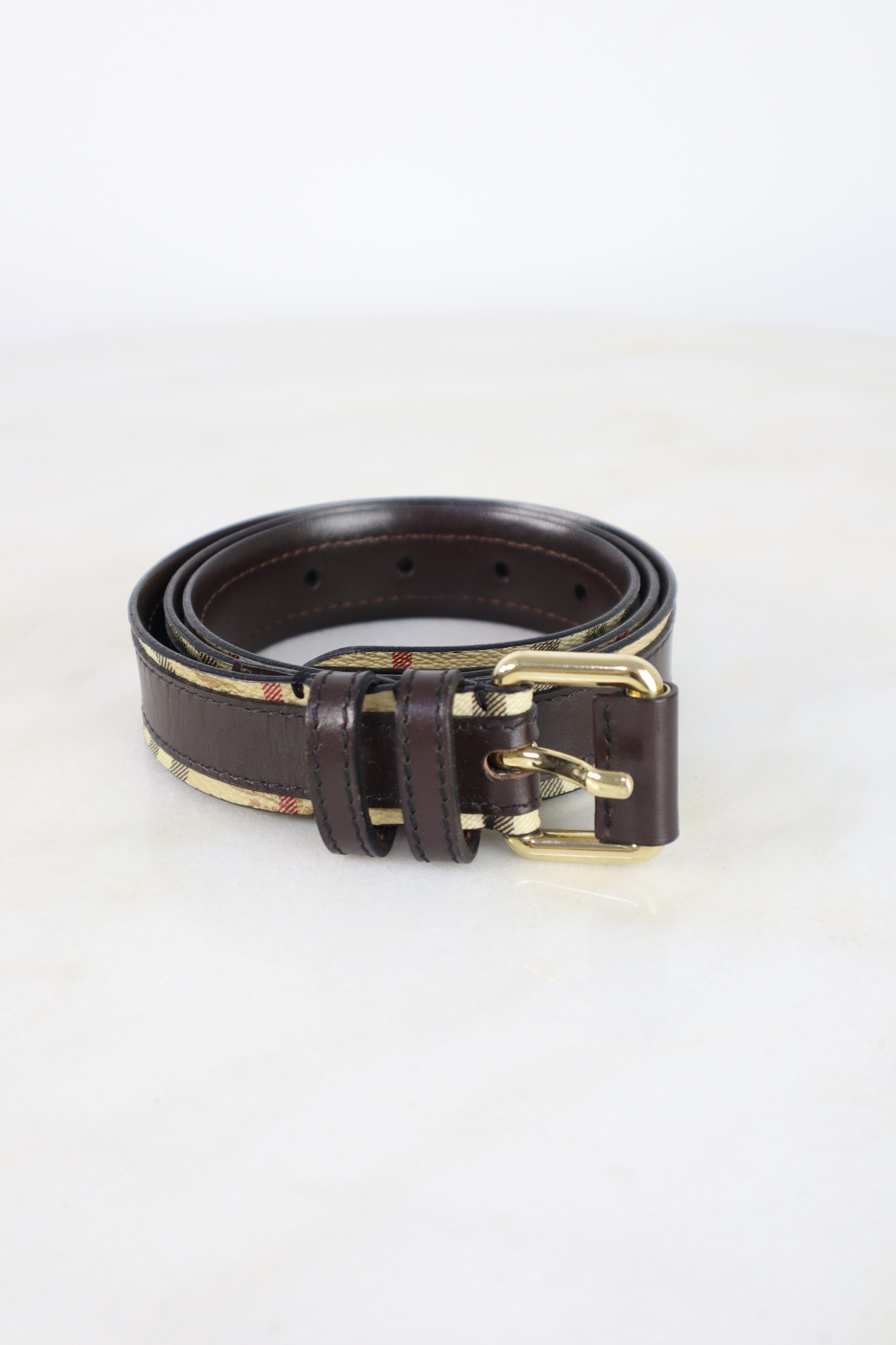 Burberry Brown Haymarket Belt