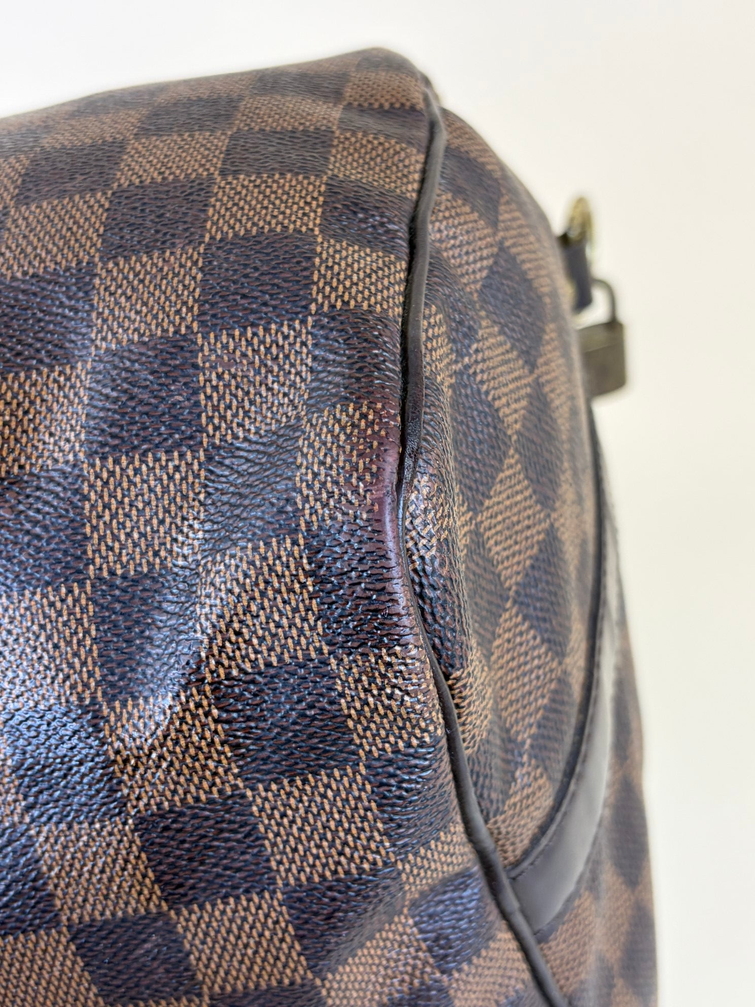 Louis Vuitton Damier Ebene Bandouliere Speedy 30 Bag with Strap