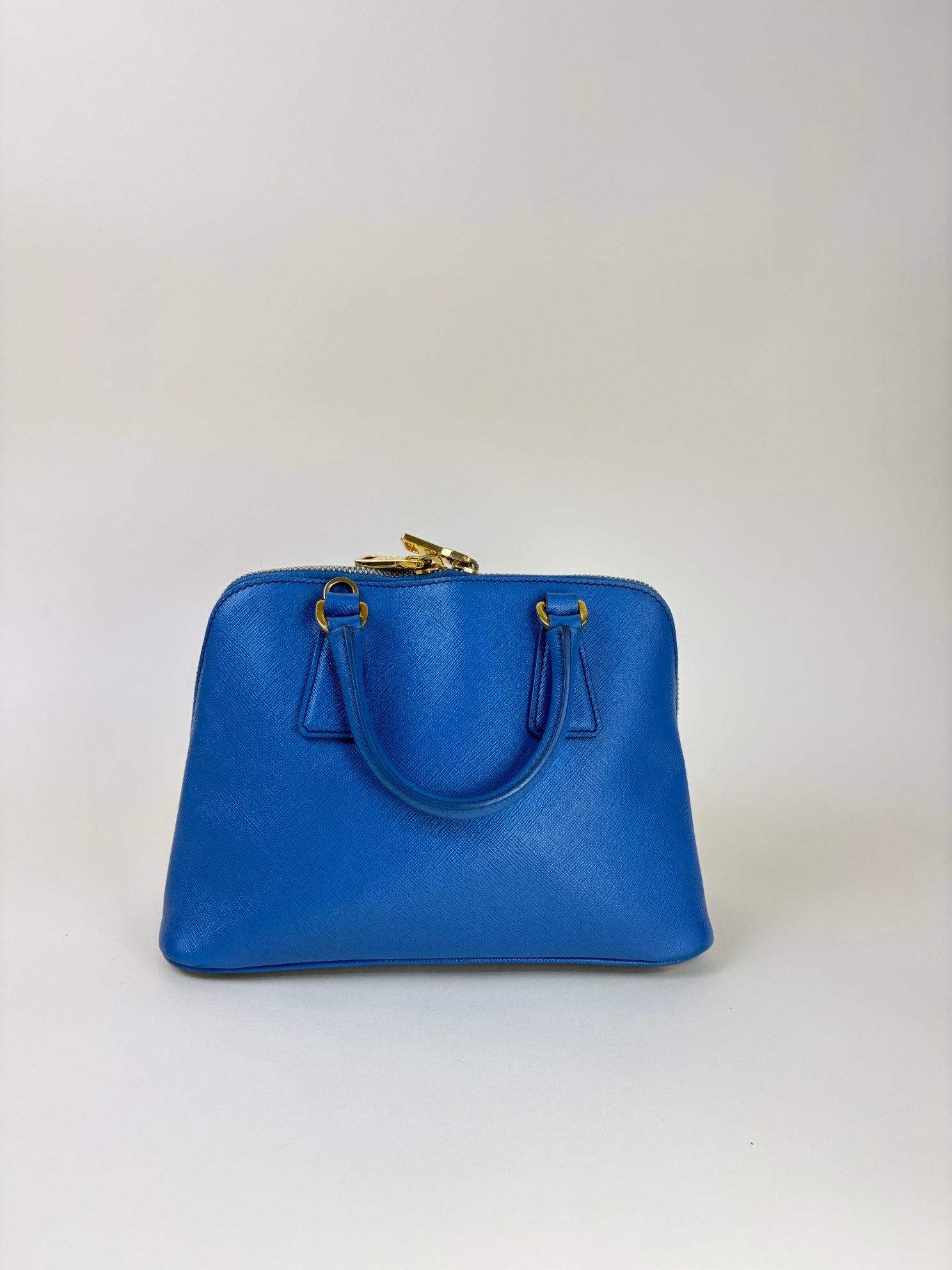 Prada cobalt Saffia no leather promenade small tote bag