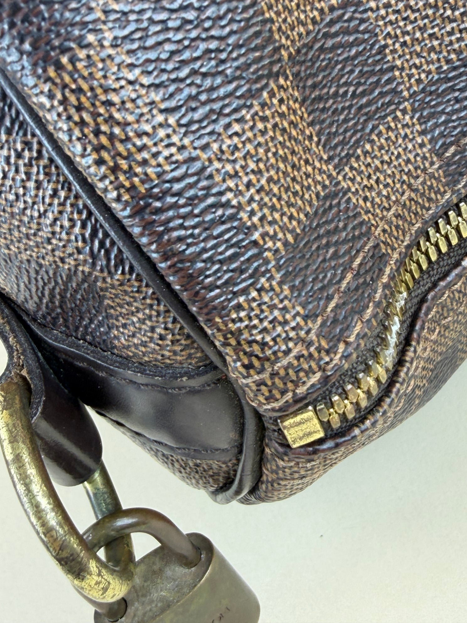 Louis Vuitton Damier Ebene Bandouliere Speedy 30 Bag with Strap