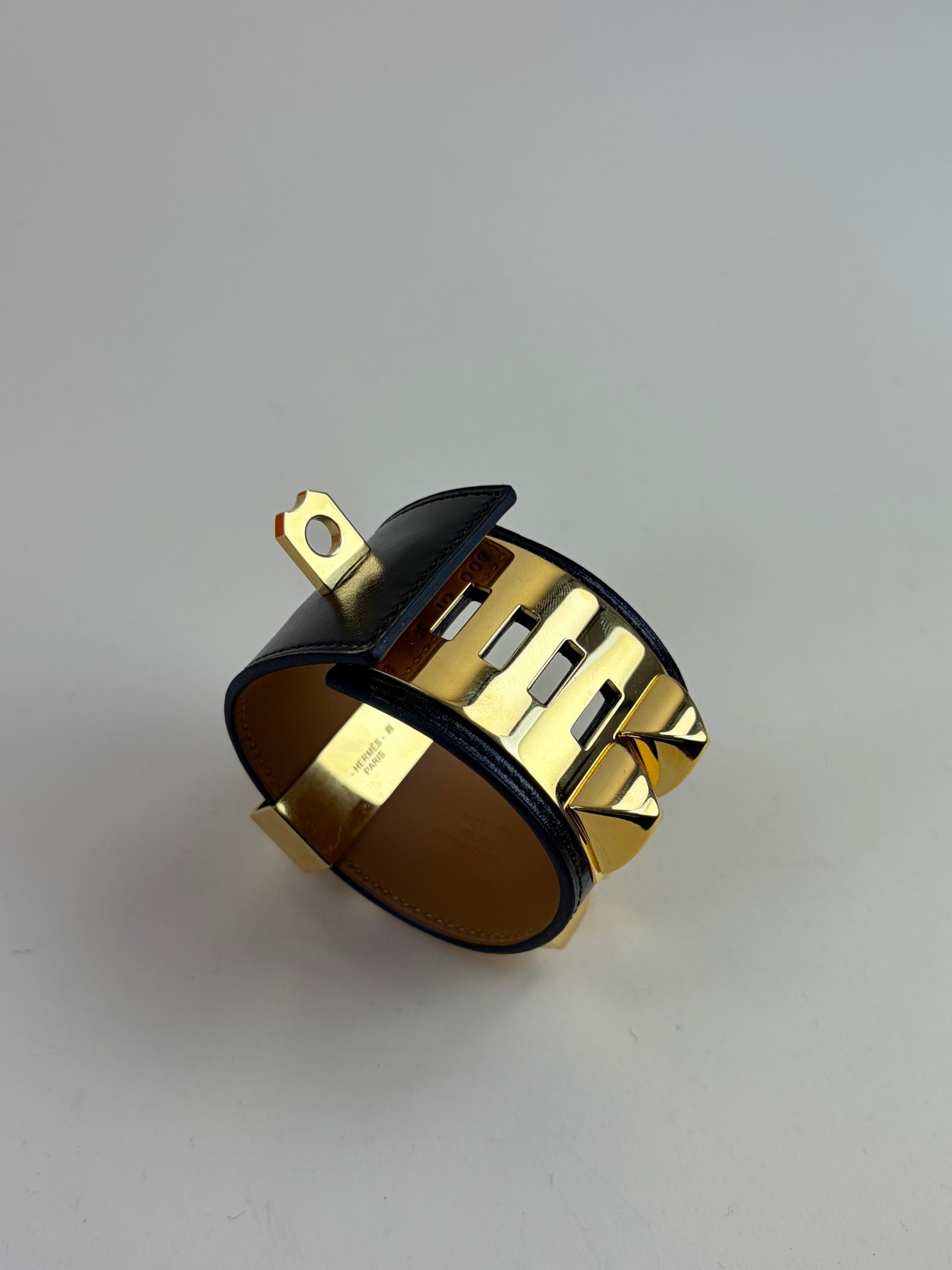 Hermes Black Collier De Chien Bracelet