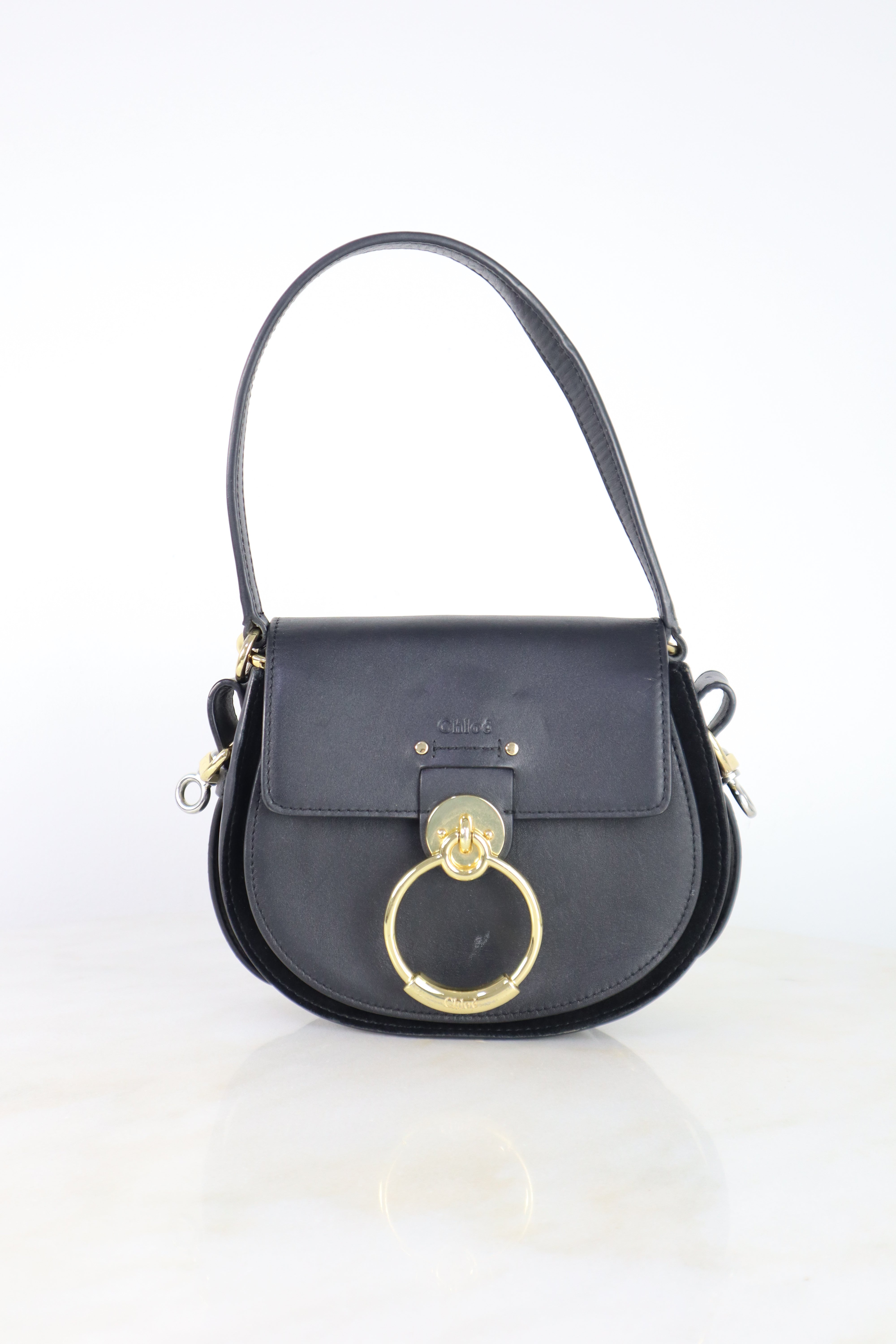 Chloe Black Tess Small Purse Top Handle Bag