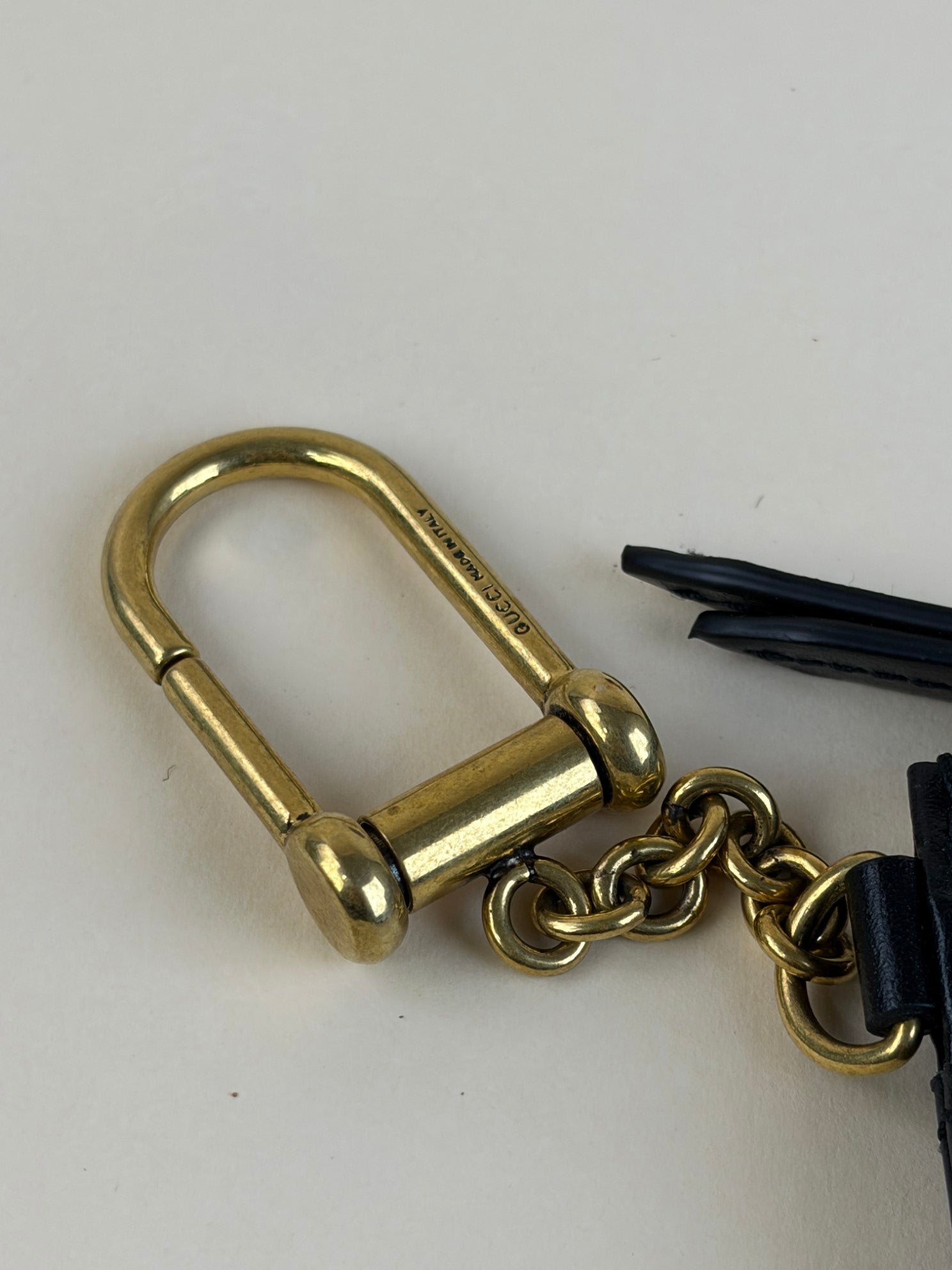 Gucci Black GG Marmont Card Holder with Key Chain