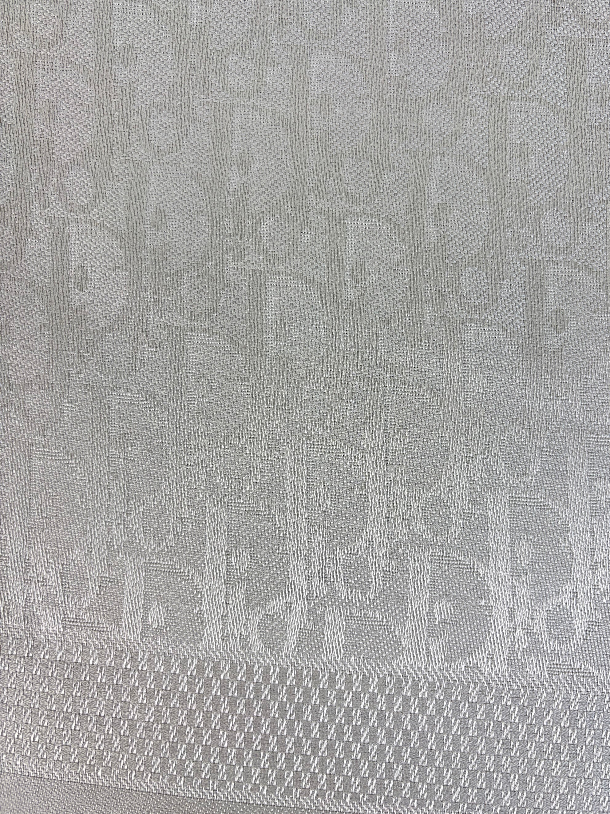 DIOR grayish oblique jacquard silk and wool shawl
