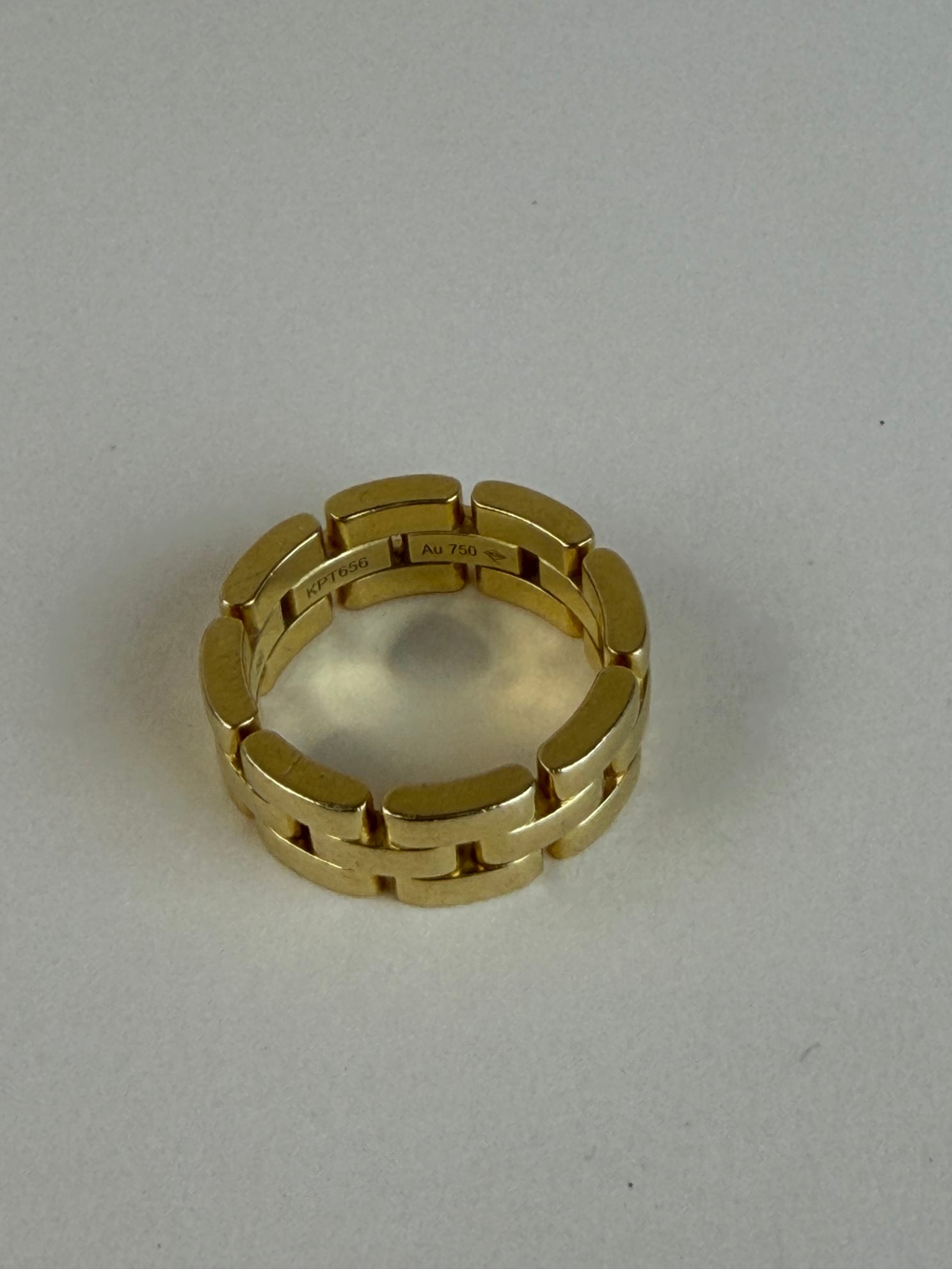 Cartier 18K Yellow Gold Maillon Panthere Triple Row Ring 56