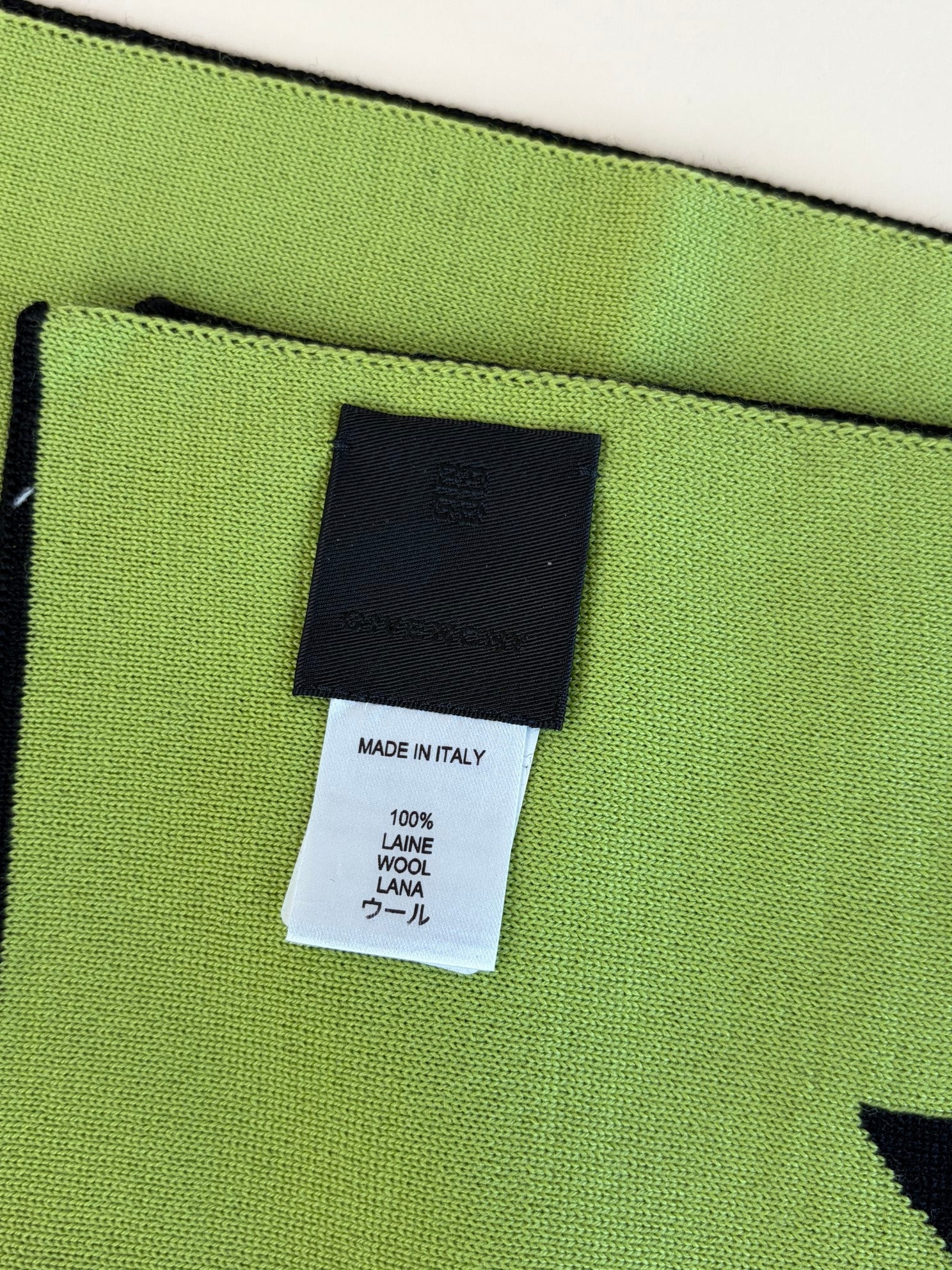 Givenchy Bicolor Logo Jacquard Wool Scarf