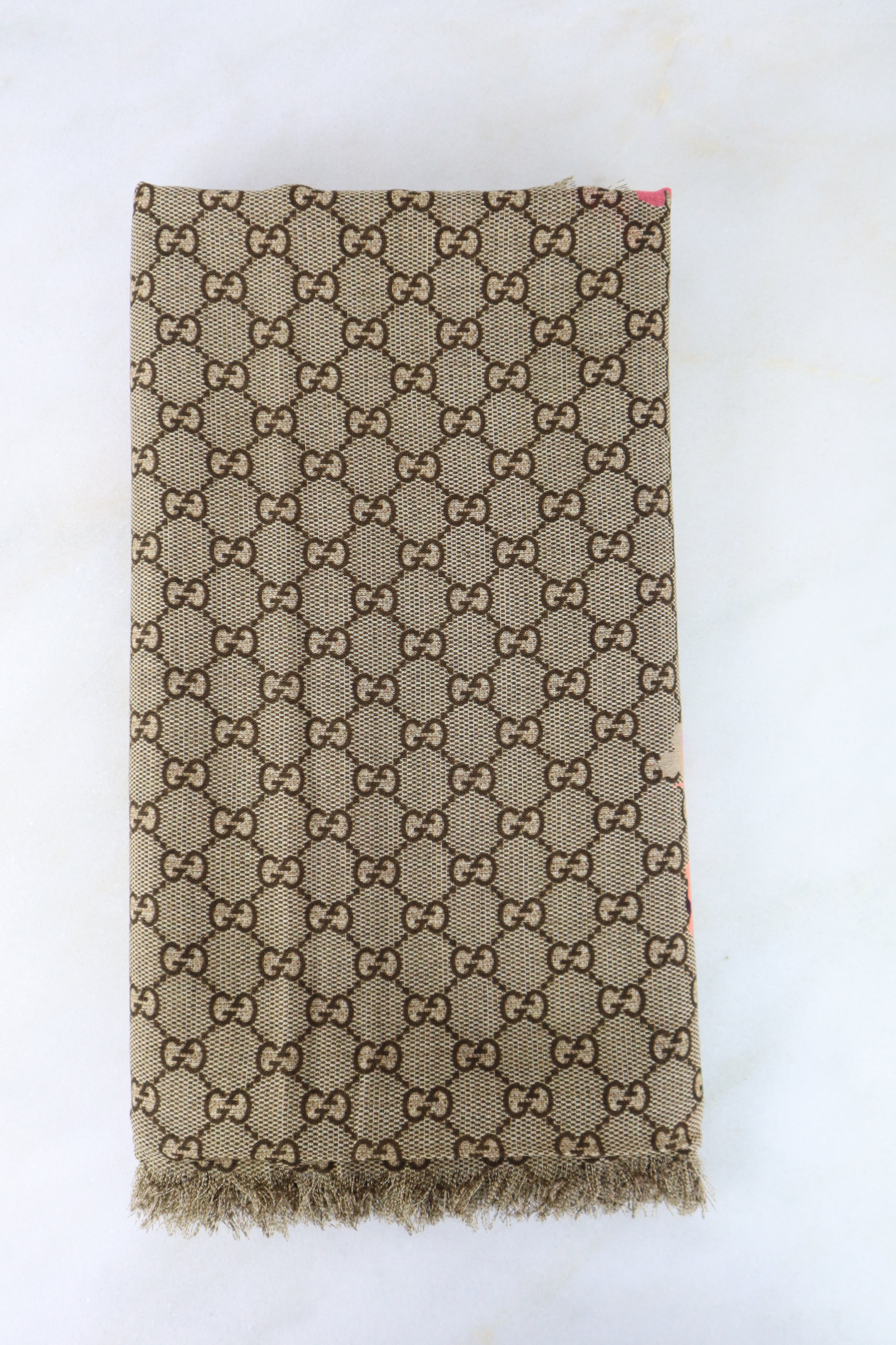 Gucci Tricolor GG Floral Scarf