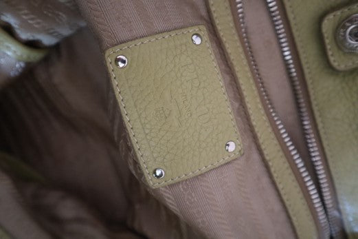 Prada Green Vitello Daino Tote Bag-handbag-Prada-The Closet Egypt