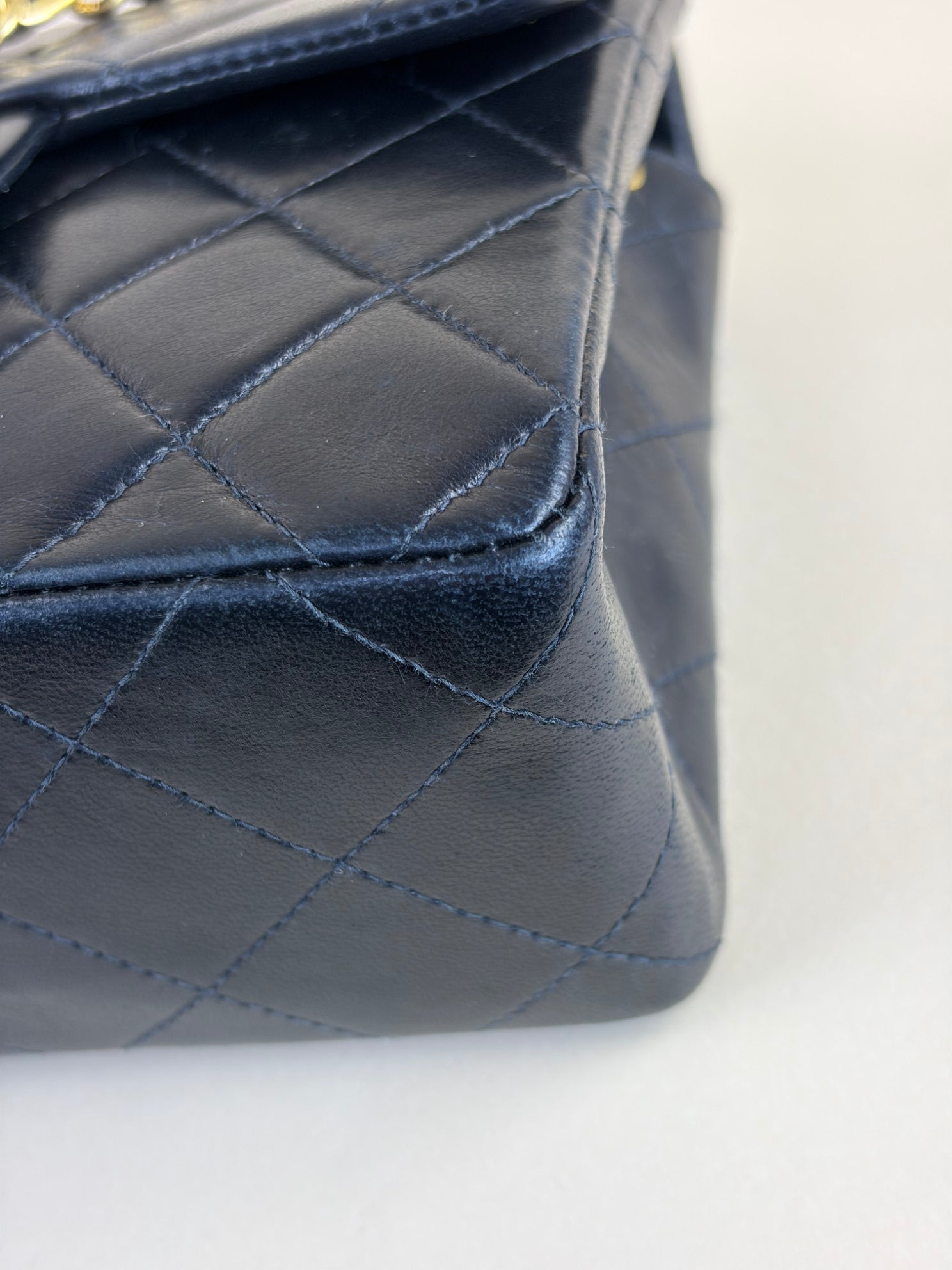 Chanel Black mini square flap with 24k classic flap lambskin