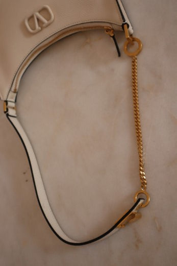 Valentino White Mini VLogo Signature Hobo Bag-handbag-Valentino-The Closet Egypt