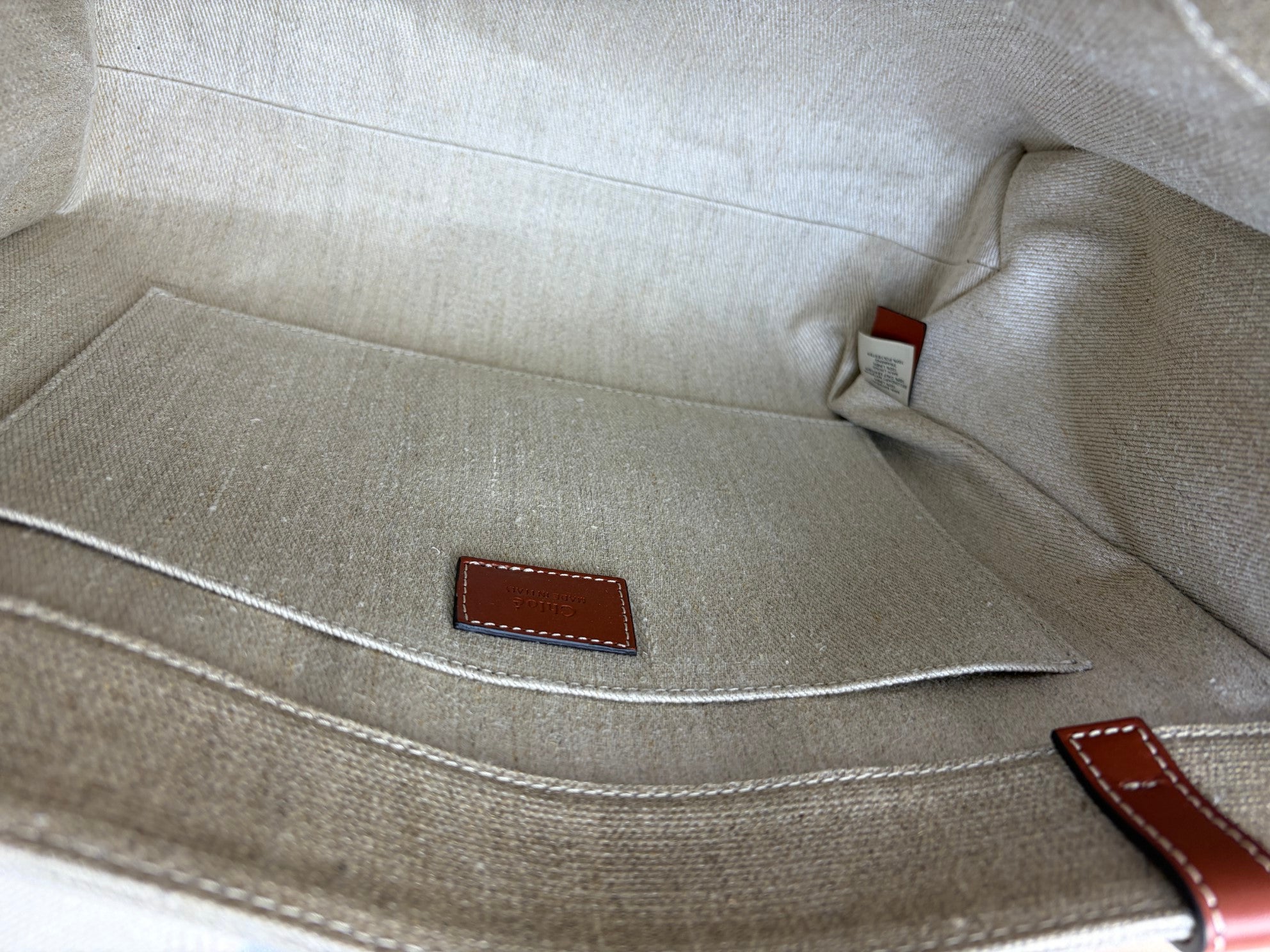 Chloe woody bicolor medium tote bag