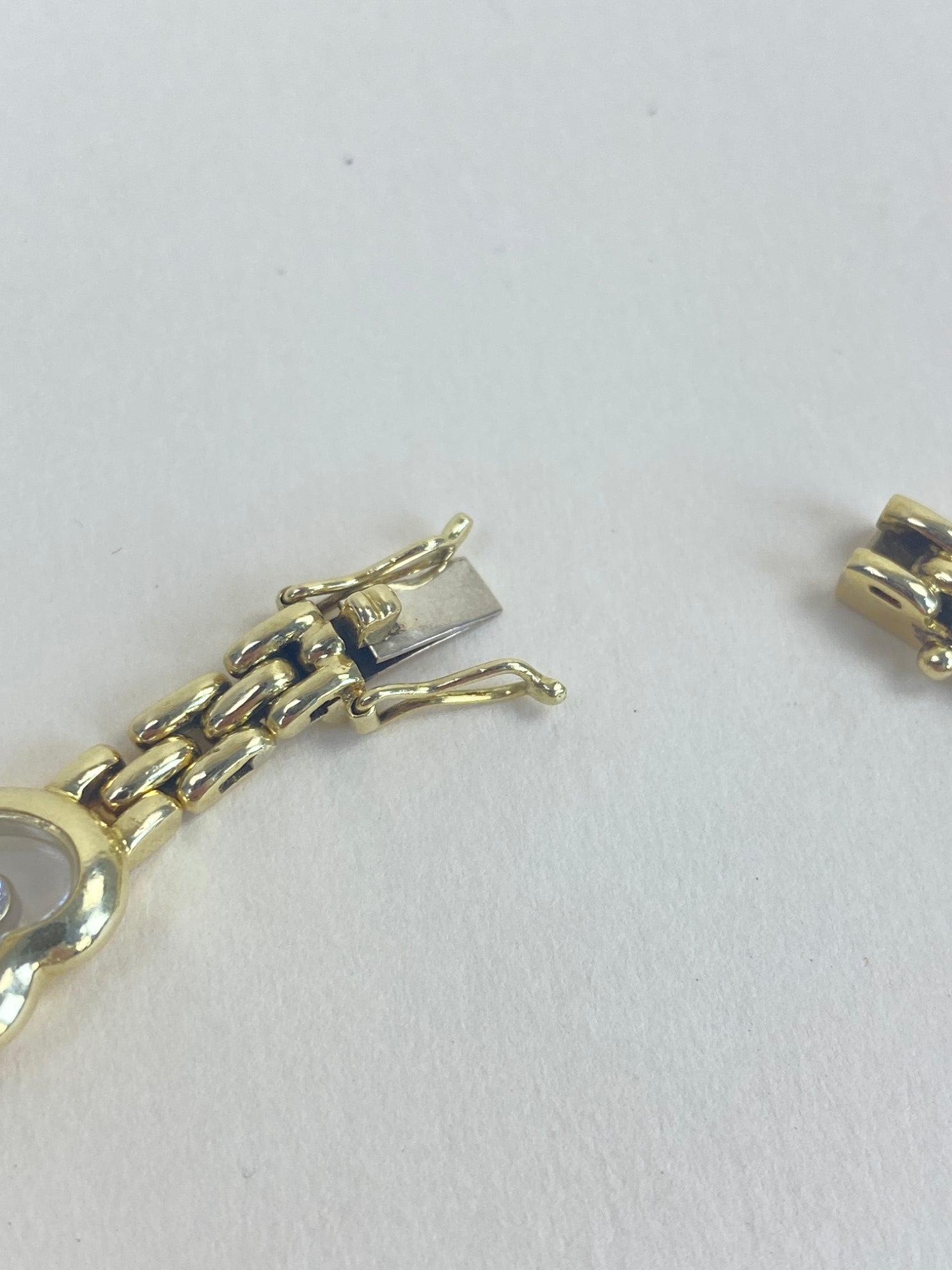 Chopard 18K Yellow Gold link 750 Diamond Happy Heart