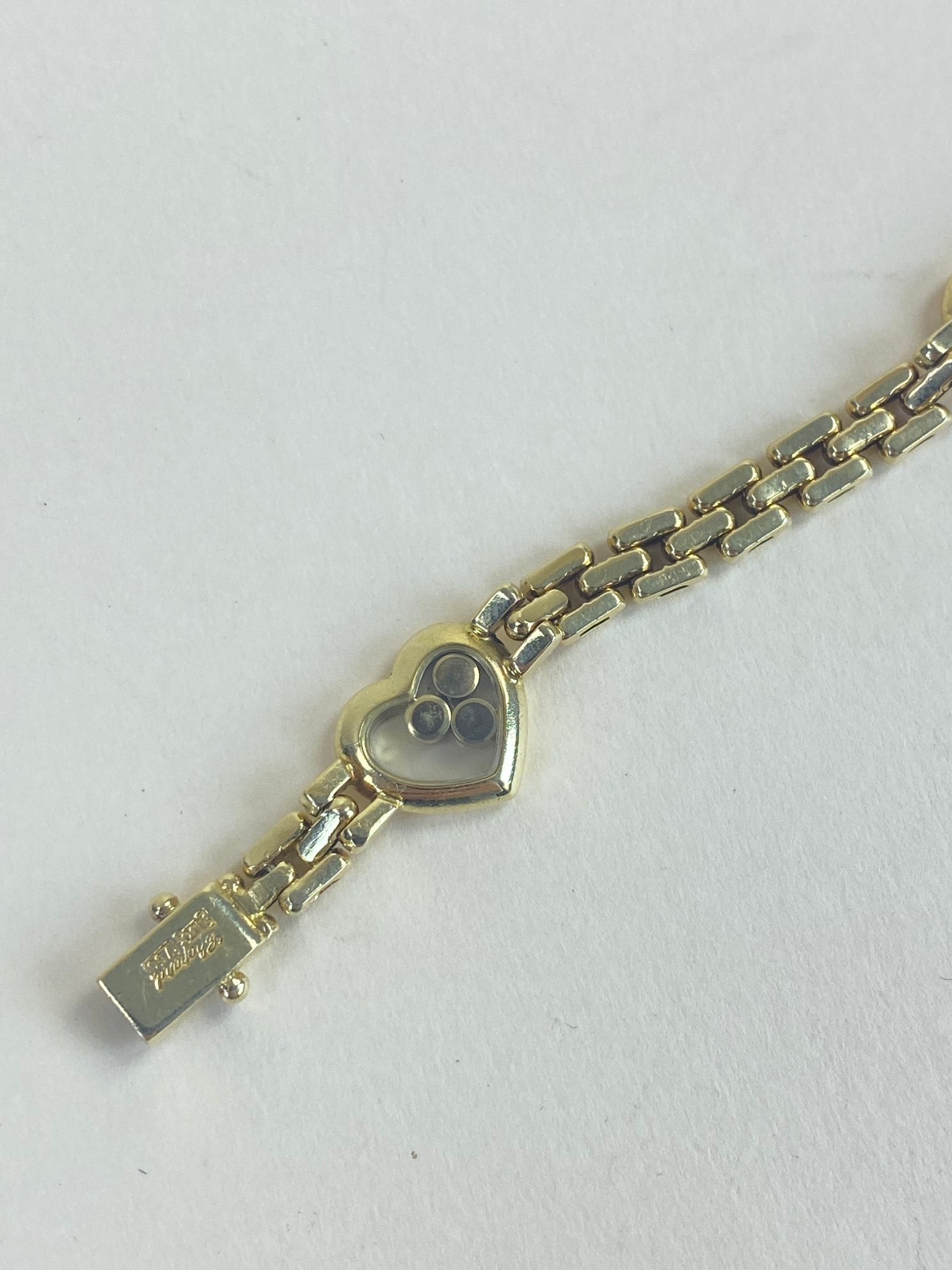 Chopard 18K Yellow Gold link 750 Diamond Happy Heart