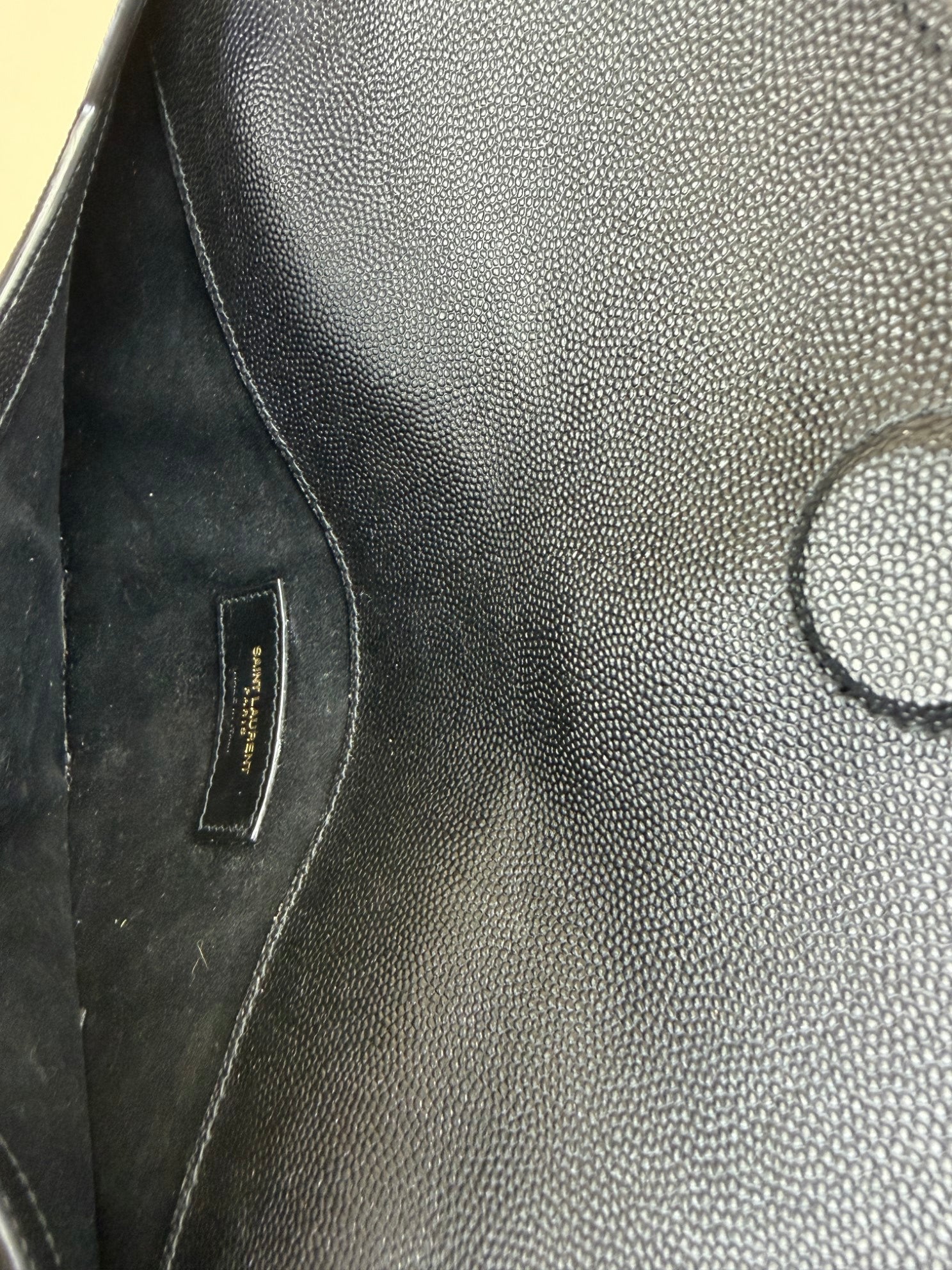 YSL Black Uptown Pouch