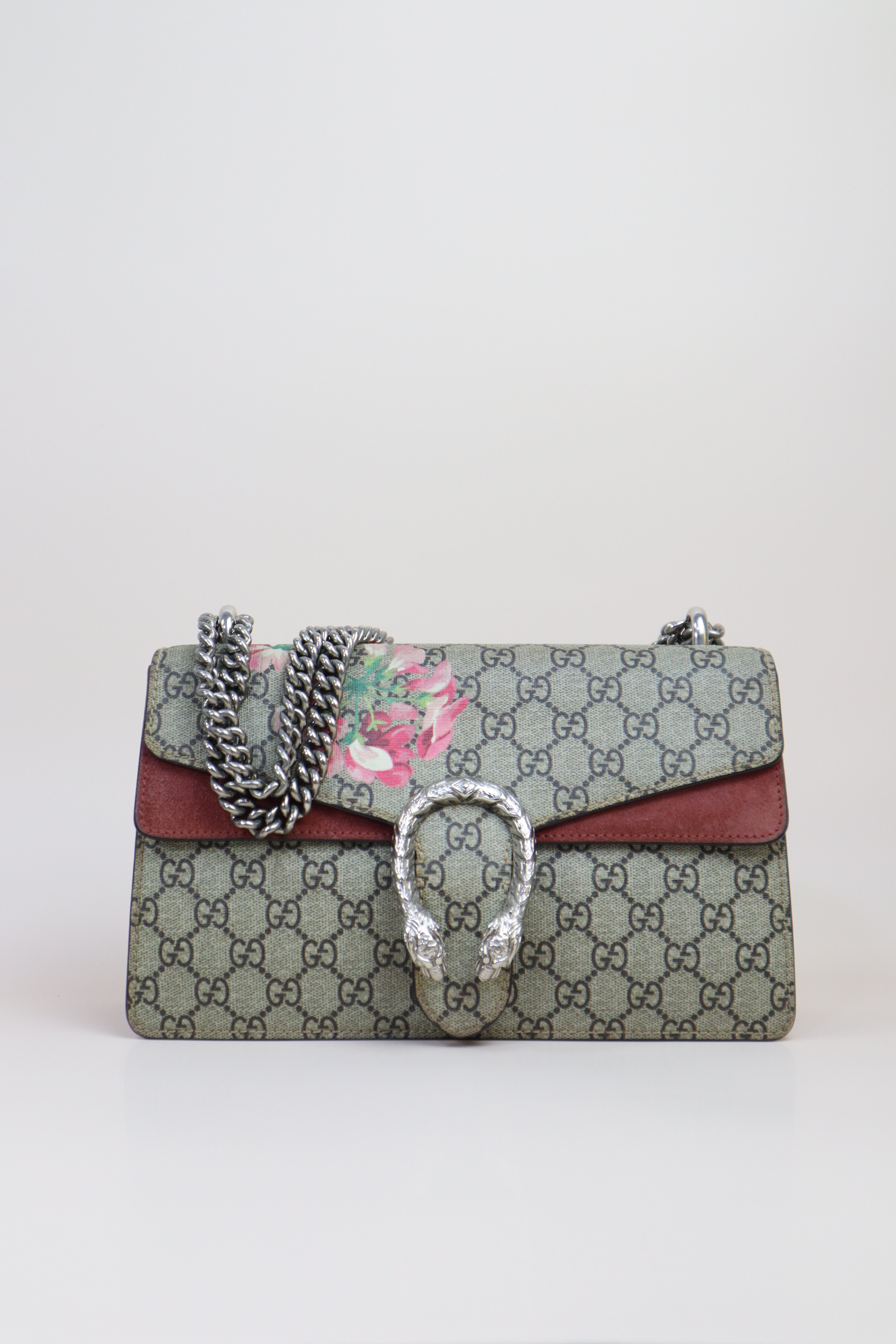 Gucci Bicolor GG Supreme Dionysus Blooms Small Shoulder Bag