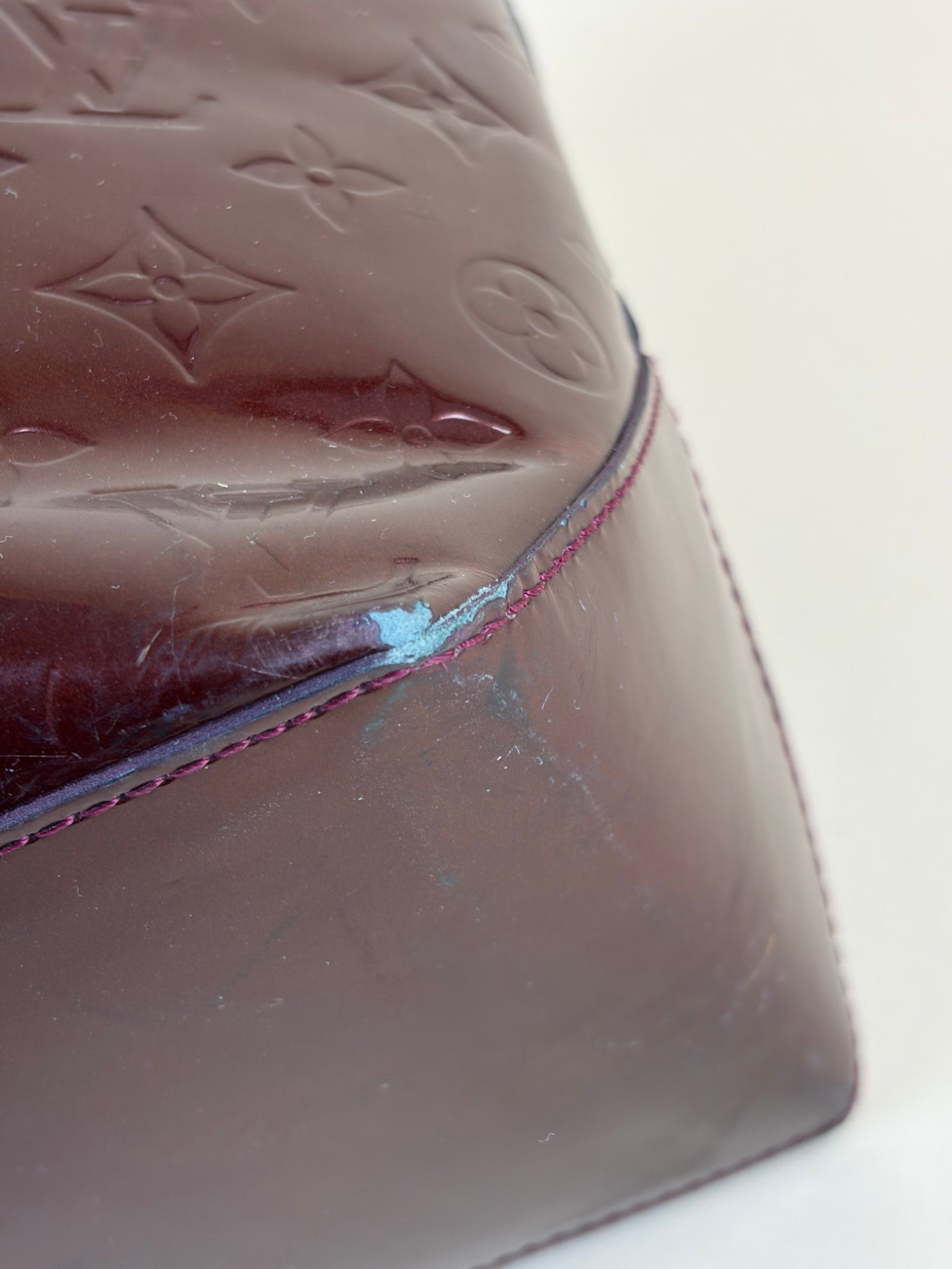 Louis Vuitton Wilshire monogram vernis burgundy GM