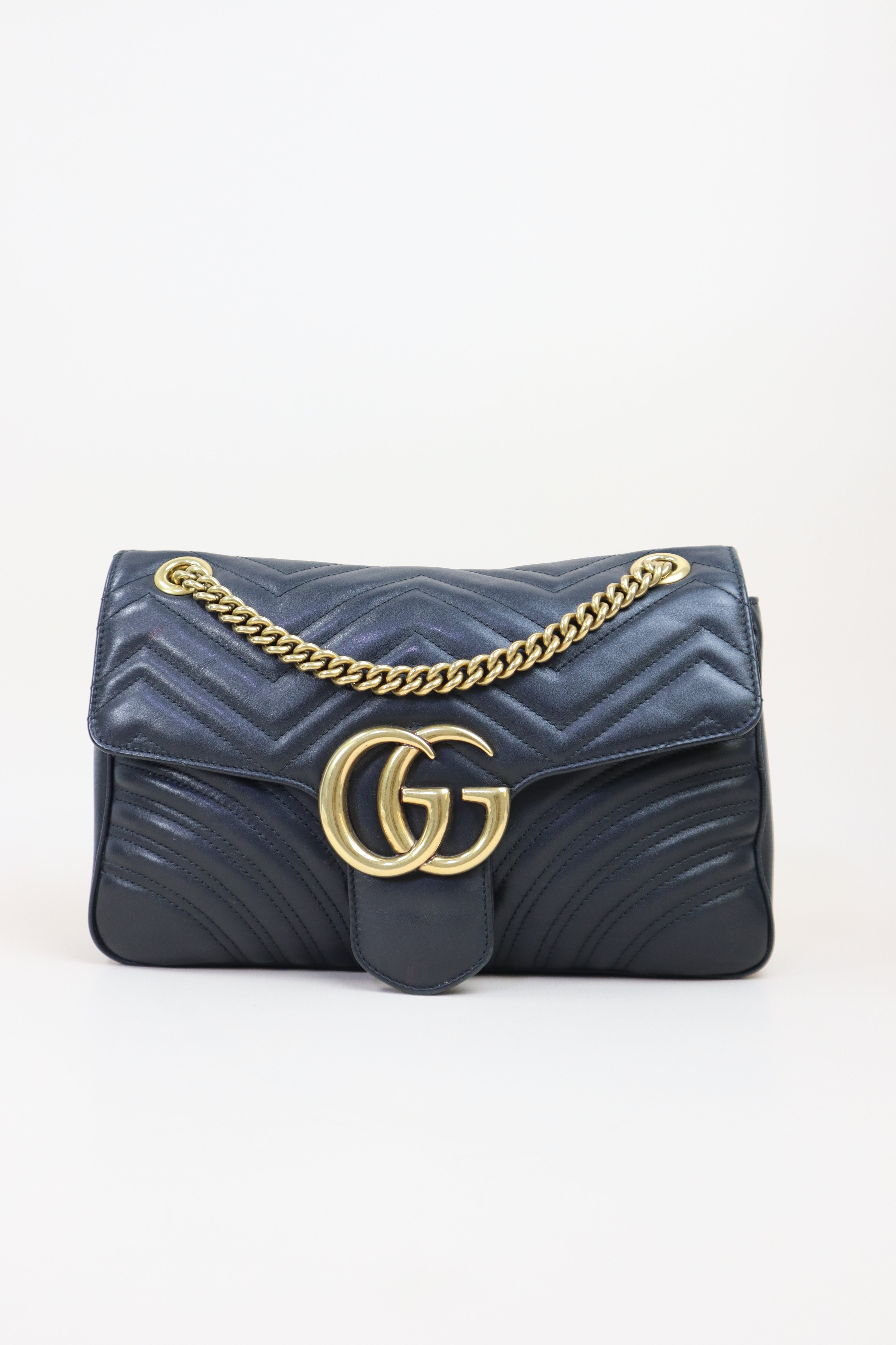 Gucci Black Marmont Large Shoulder Bag