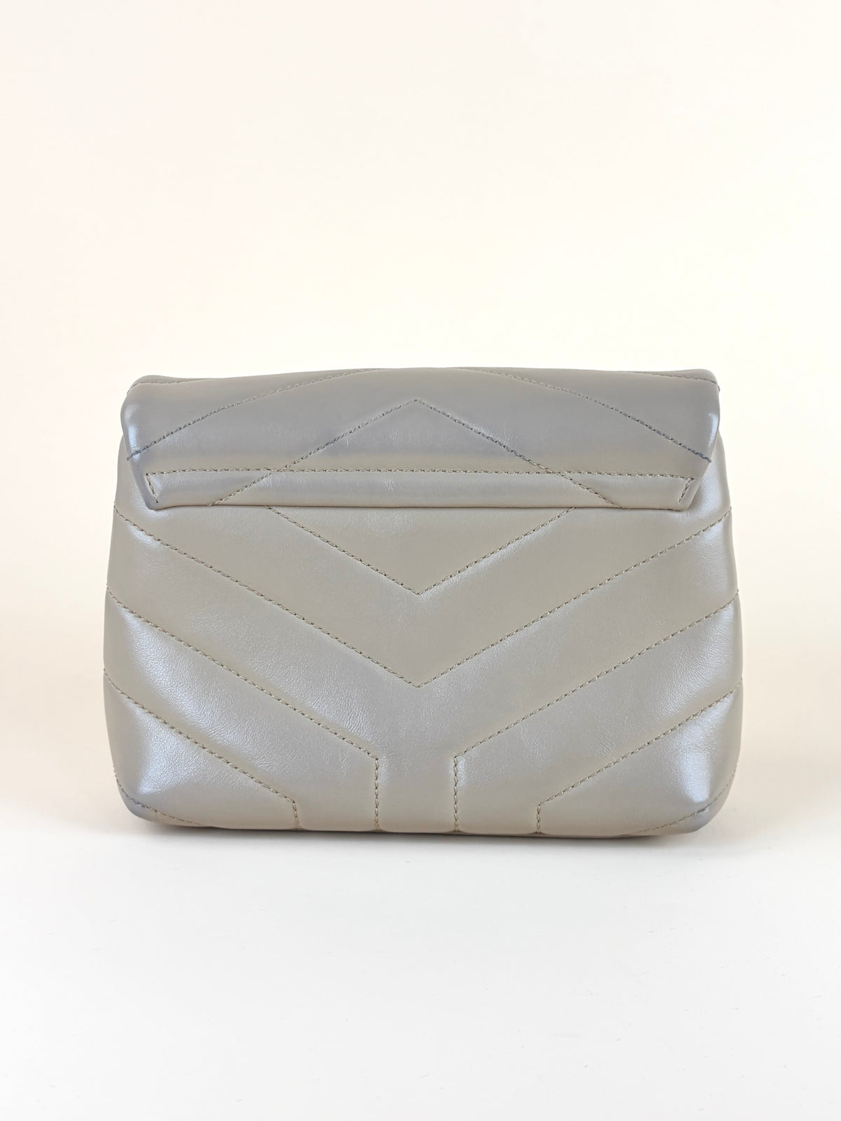YSL dark beige quilted leather Loulou toy crossbody bag