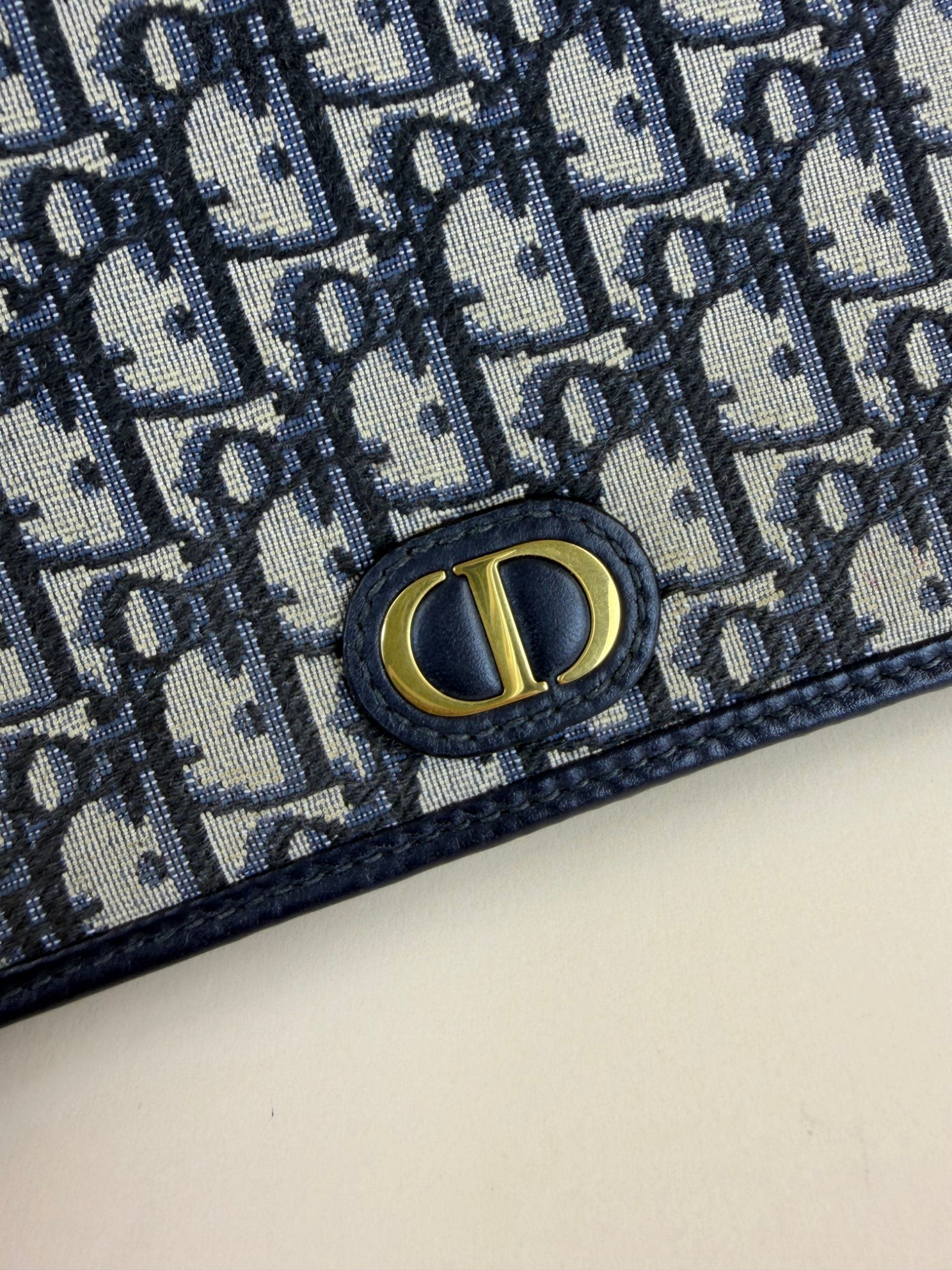 Christian Dior blue Montaigne Oblique 30 Pouch