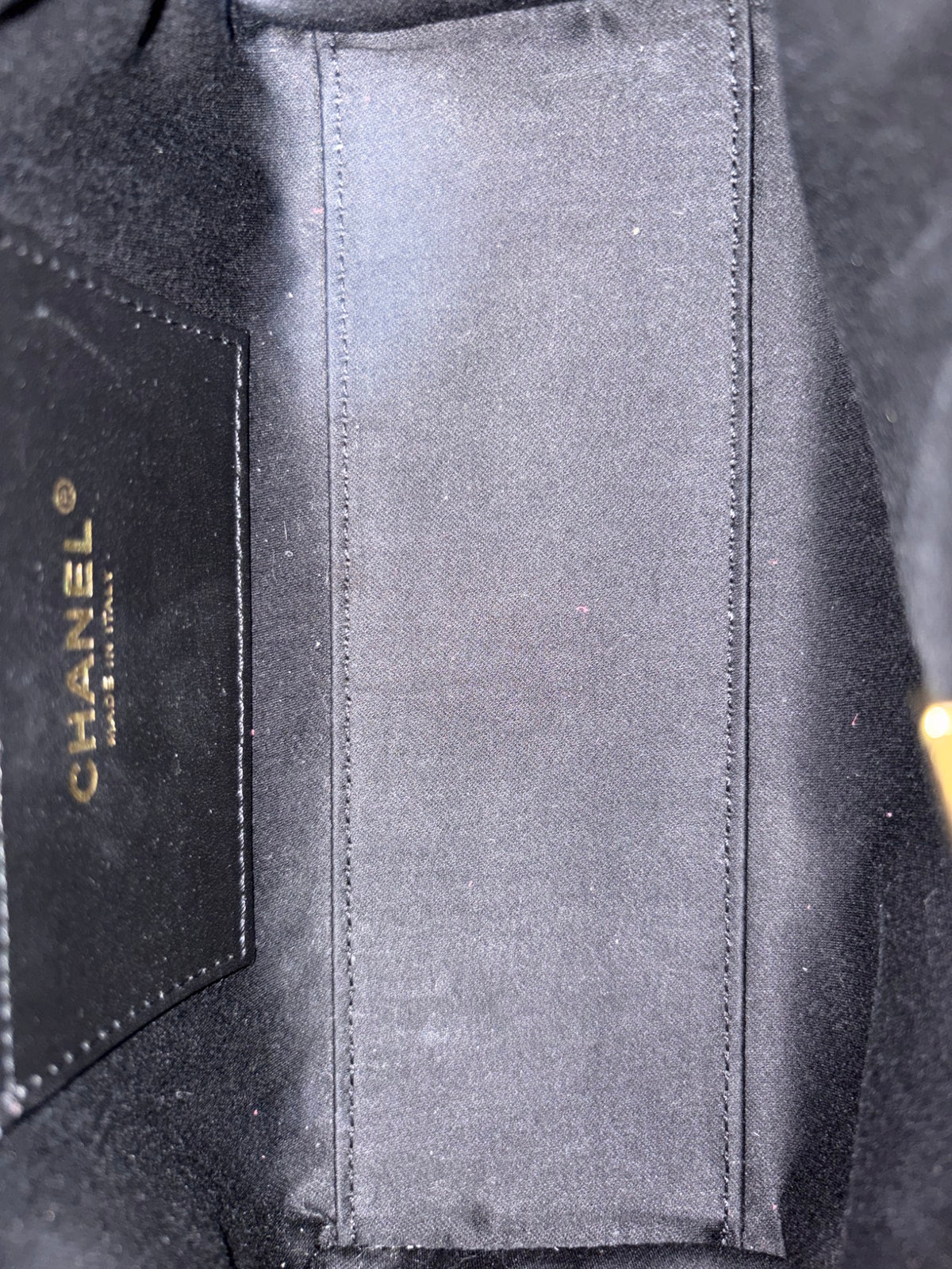 Chanel black caviar leather CC Chanel 25 Mini Handbag