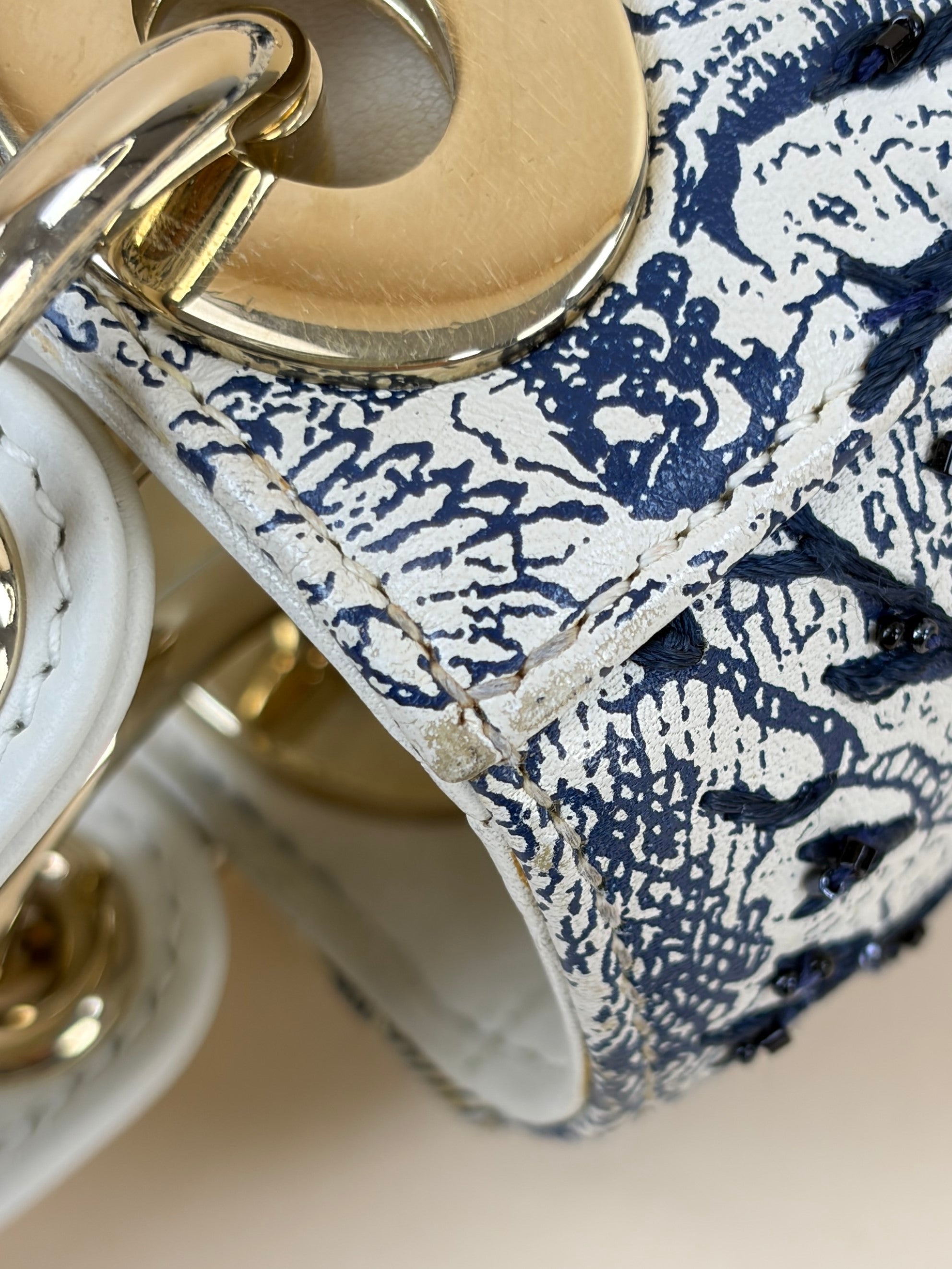 Christian Dior toile de jouy limited edition mini lady dior