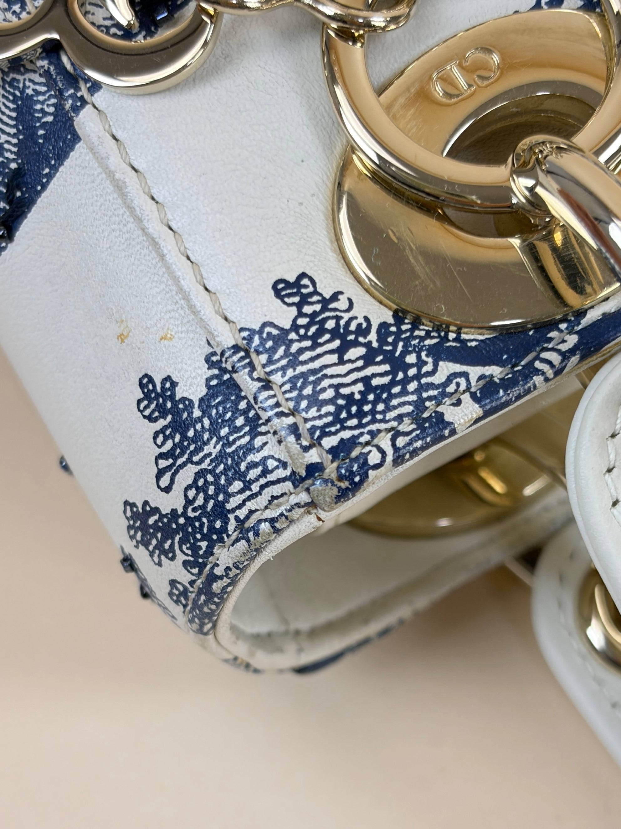 Christian Dior toile de jouy limited edition mini lady dior