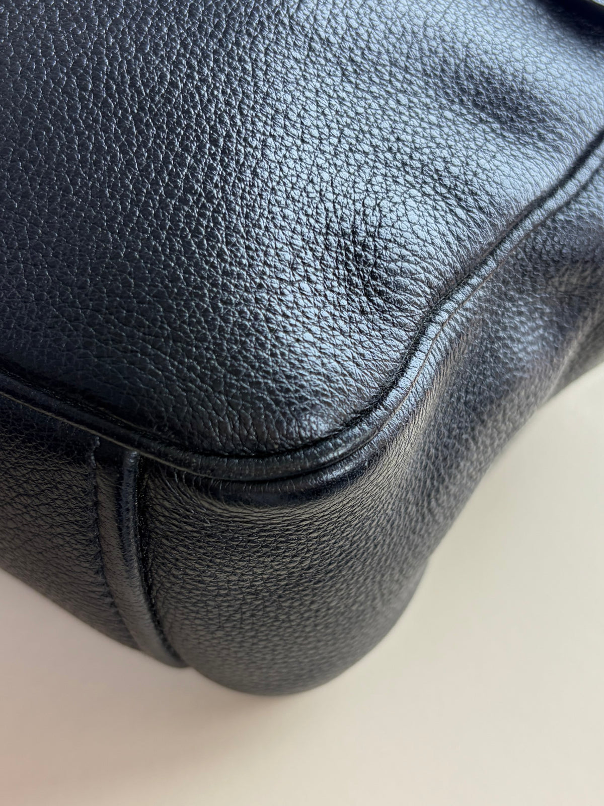 Prada Black vitello phenix flap Crossbody Bag