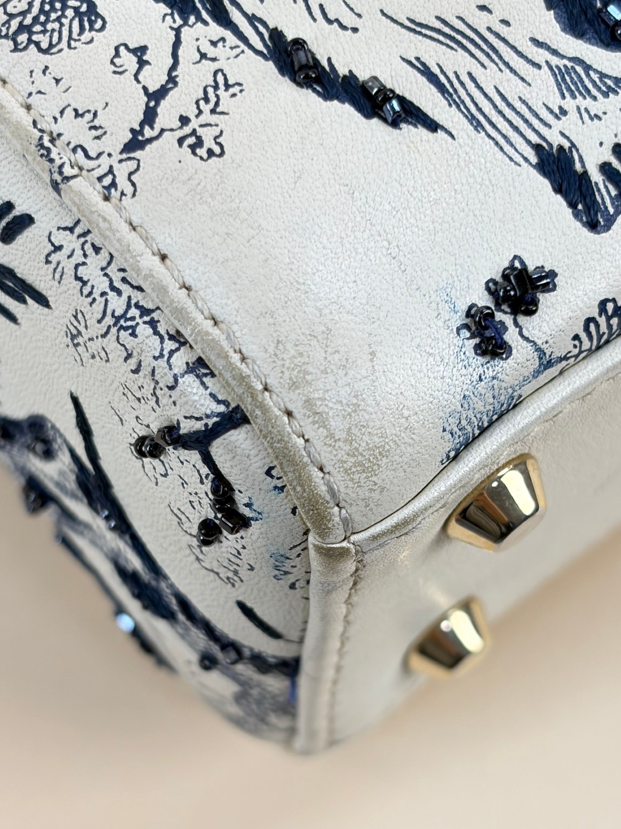 Christian Dior toile de jouy limited edition mini lady dior
