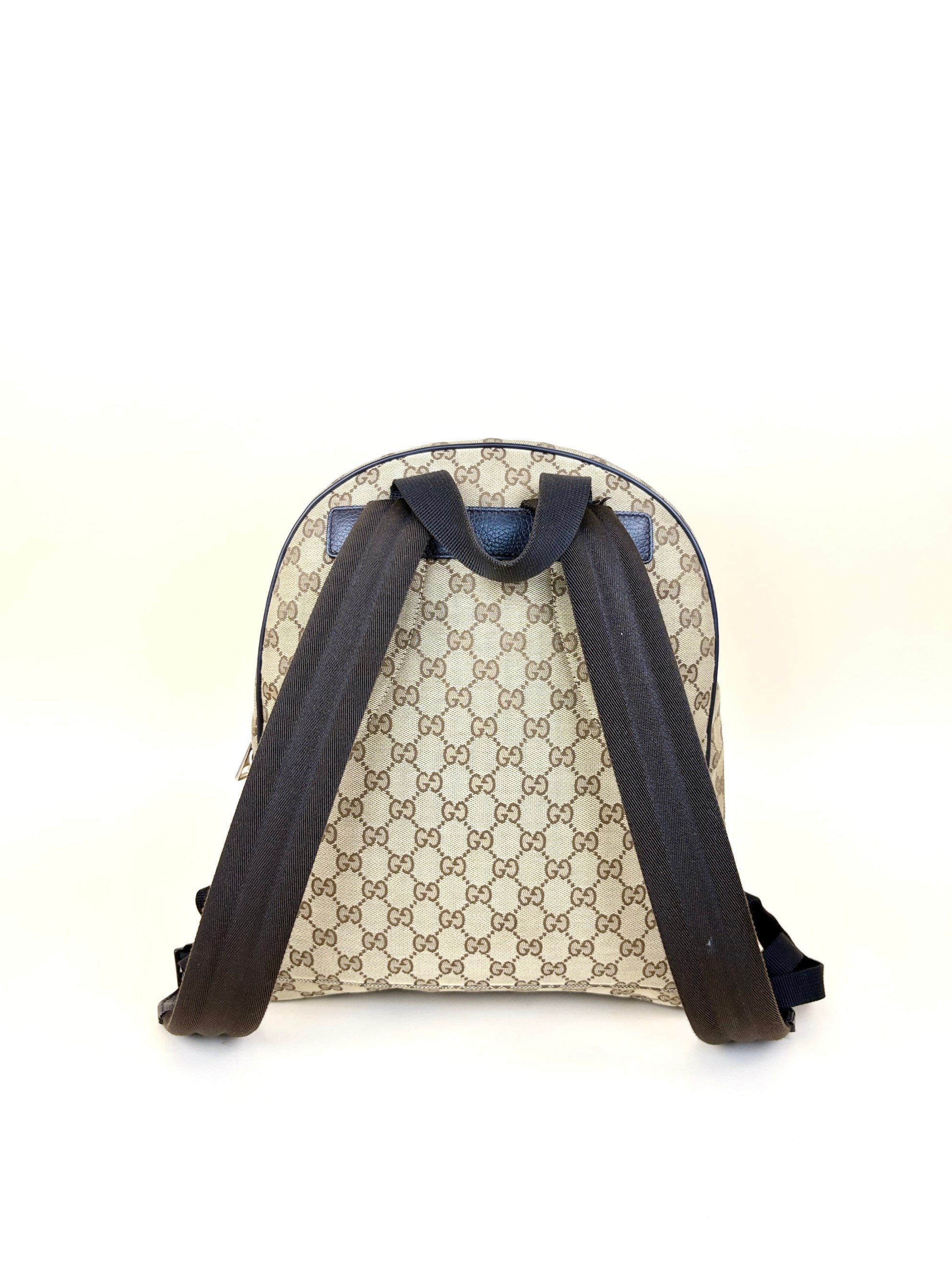 Gucci Brown GG Monogram Travel Backpack Bag