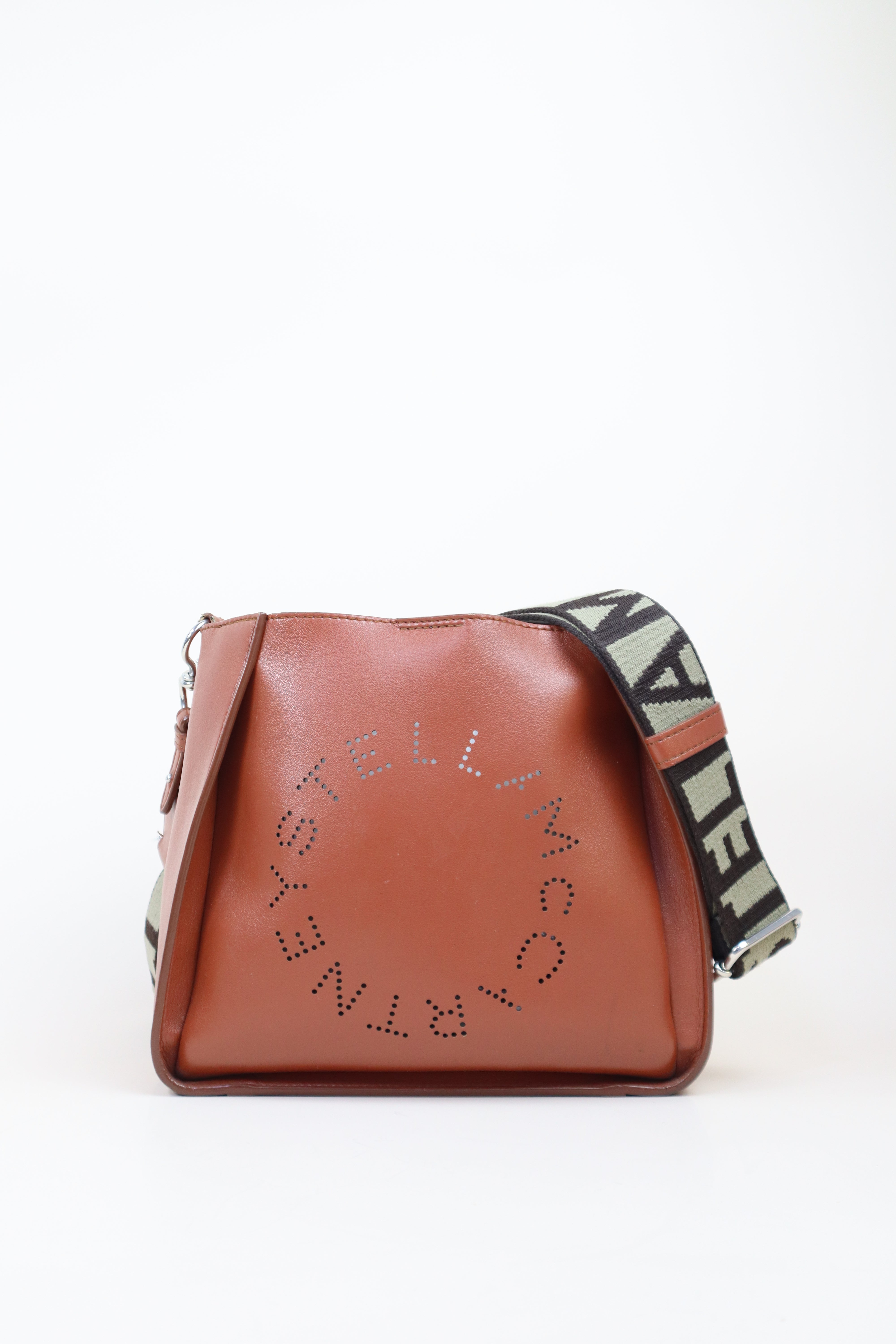 Stella Mccartney Camel Logo Crossbody Bag