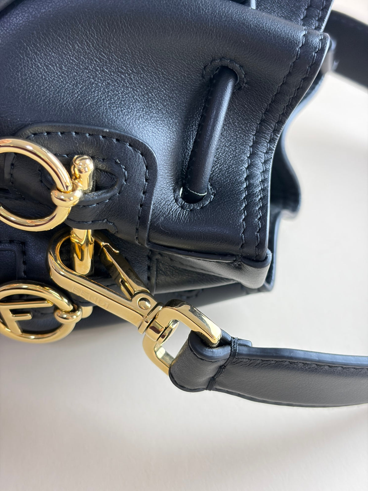 Fendi Black calfskin Mon Tresor Mini Bucket Bag