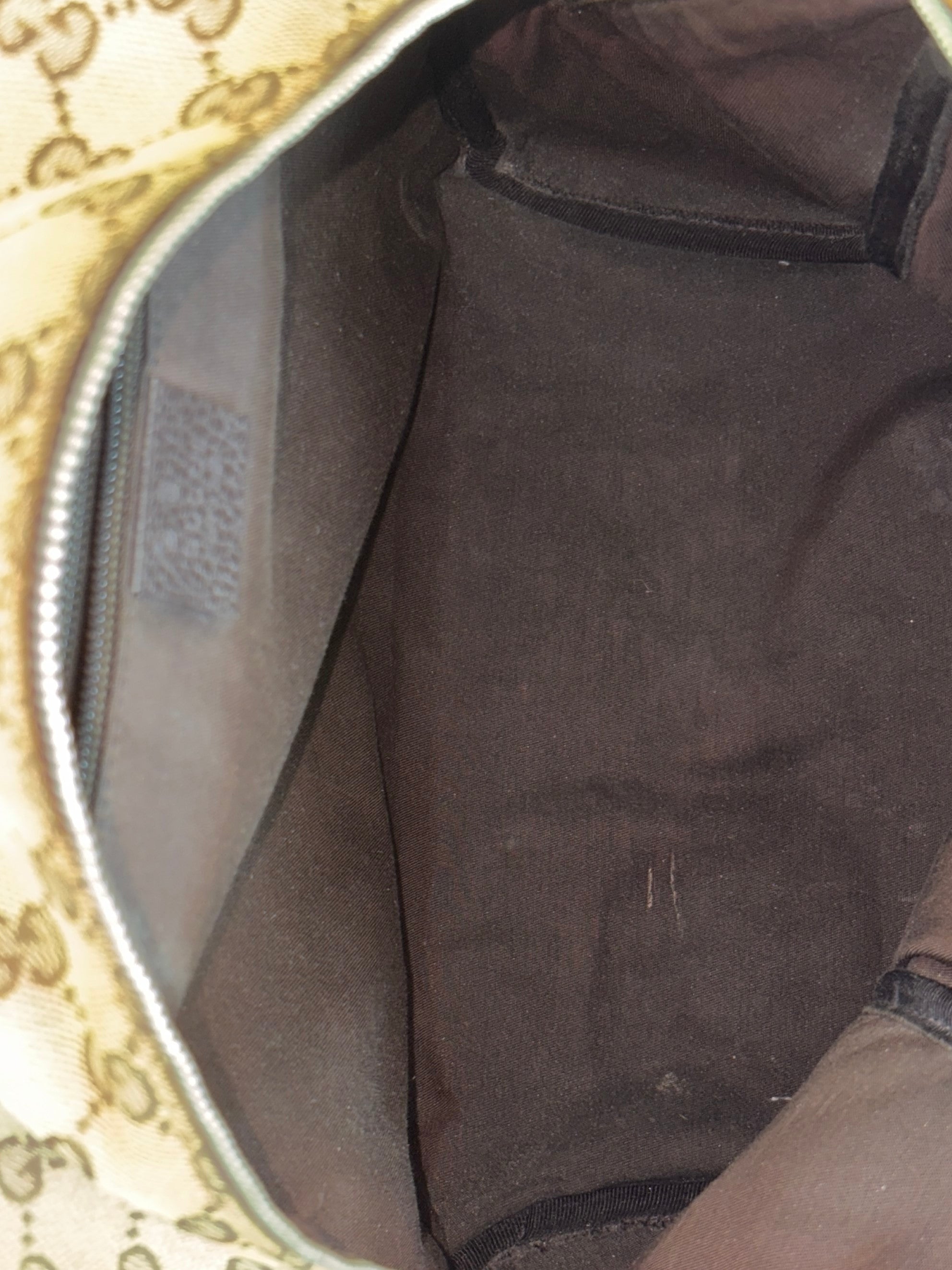 Gucci Brown GG Monogram Travel Backpack Bag