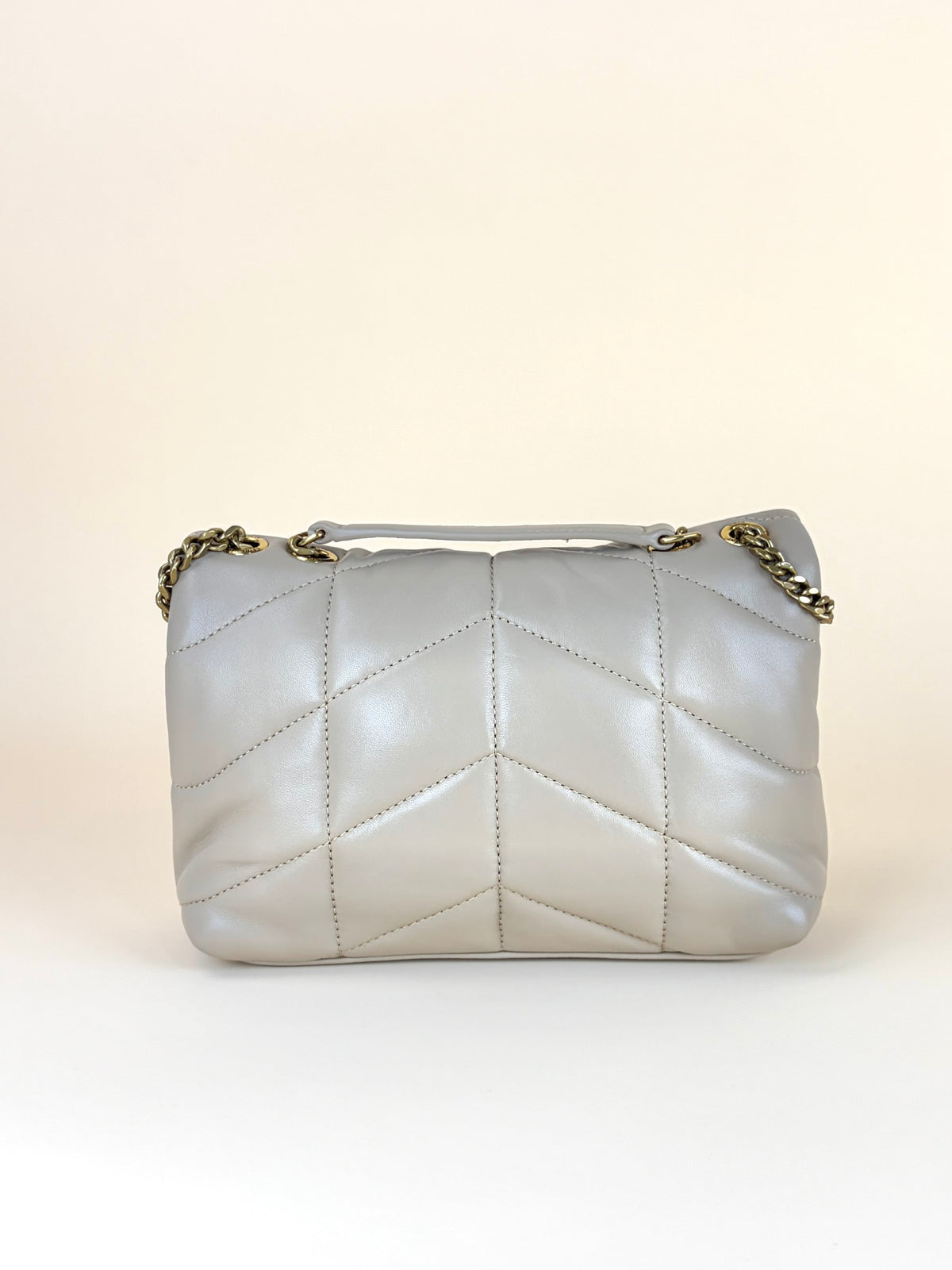 YSL beige lambskin Loulou buffer toy