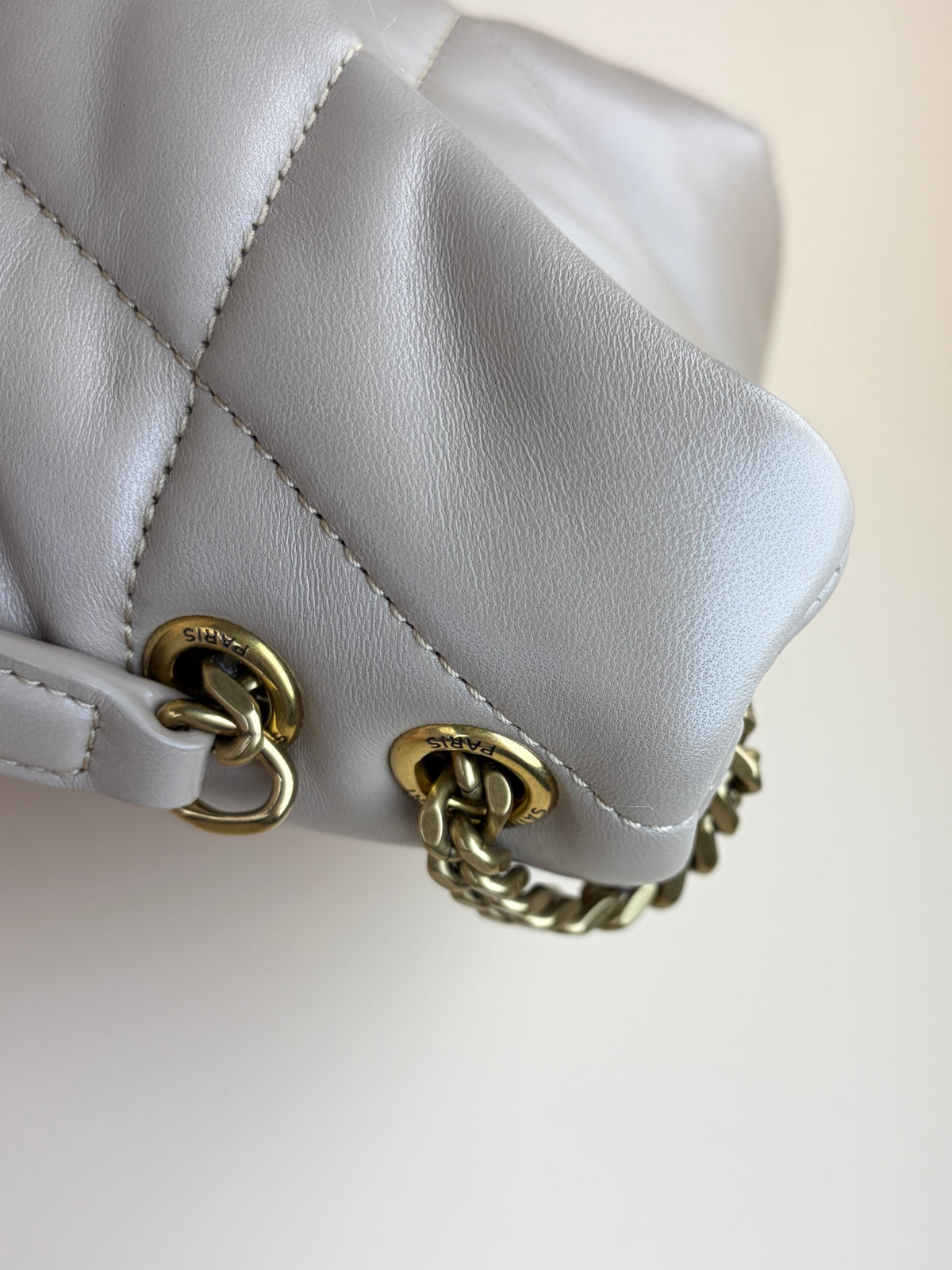 YSL beige lambskin Loulou buffer toy