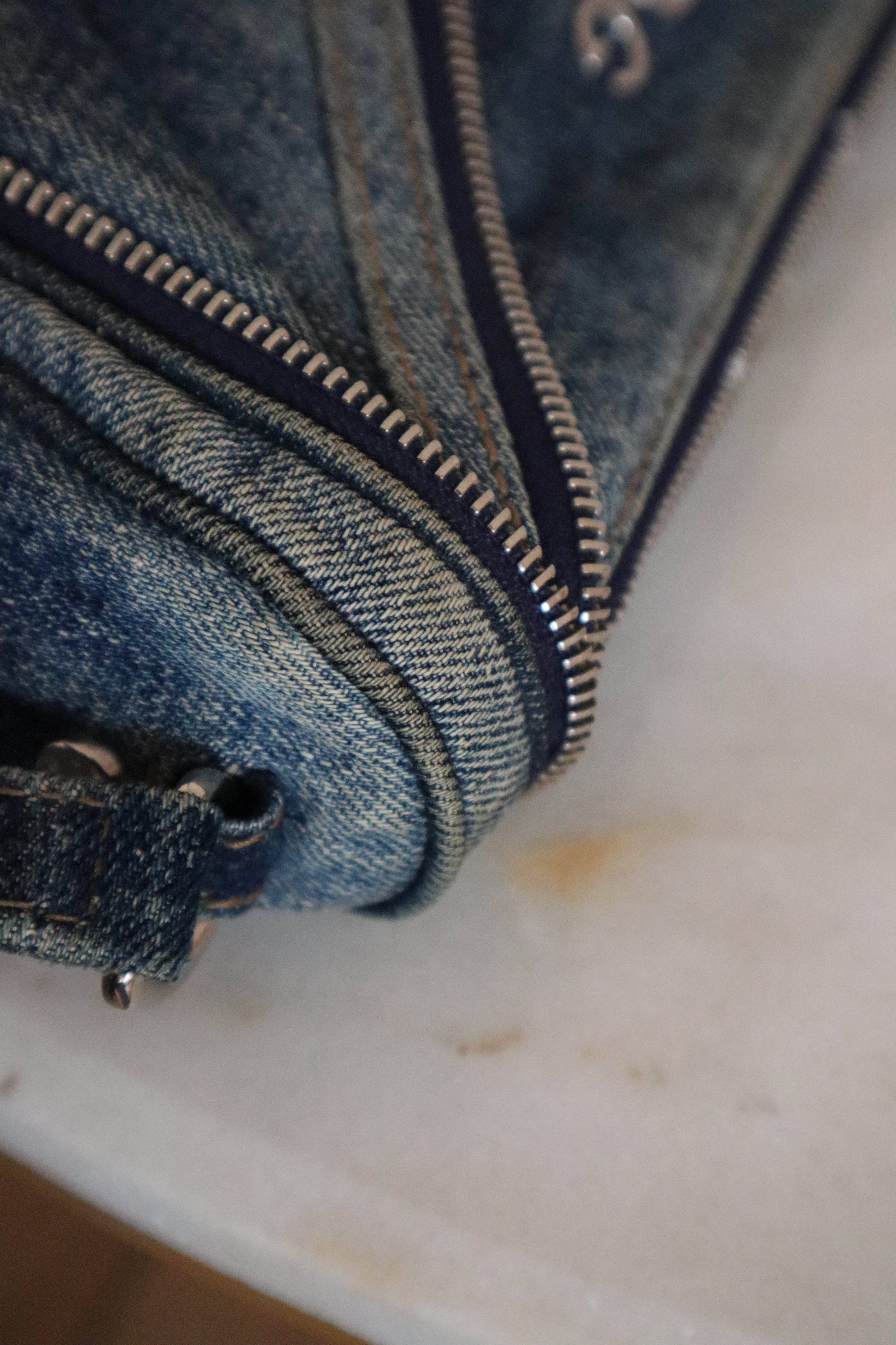 Dolce & Gabbana Blue Denim Zippy Bag-handbag-Dolce & Gabbana-The Closet Egypt