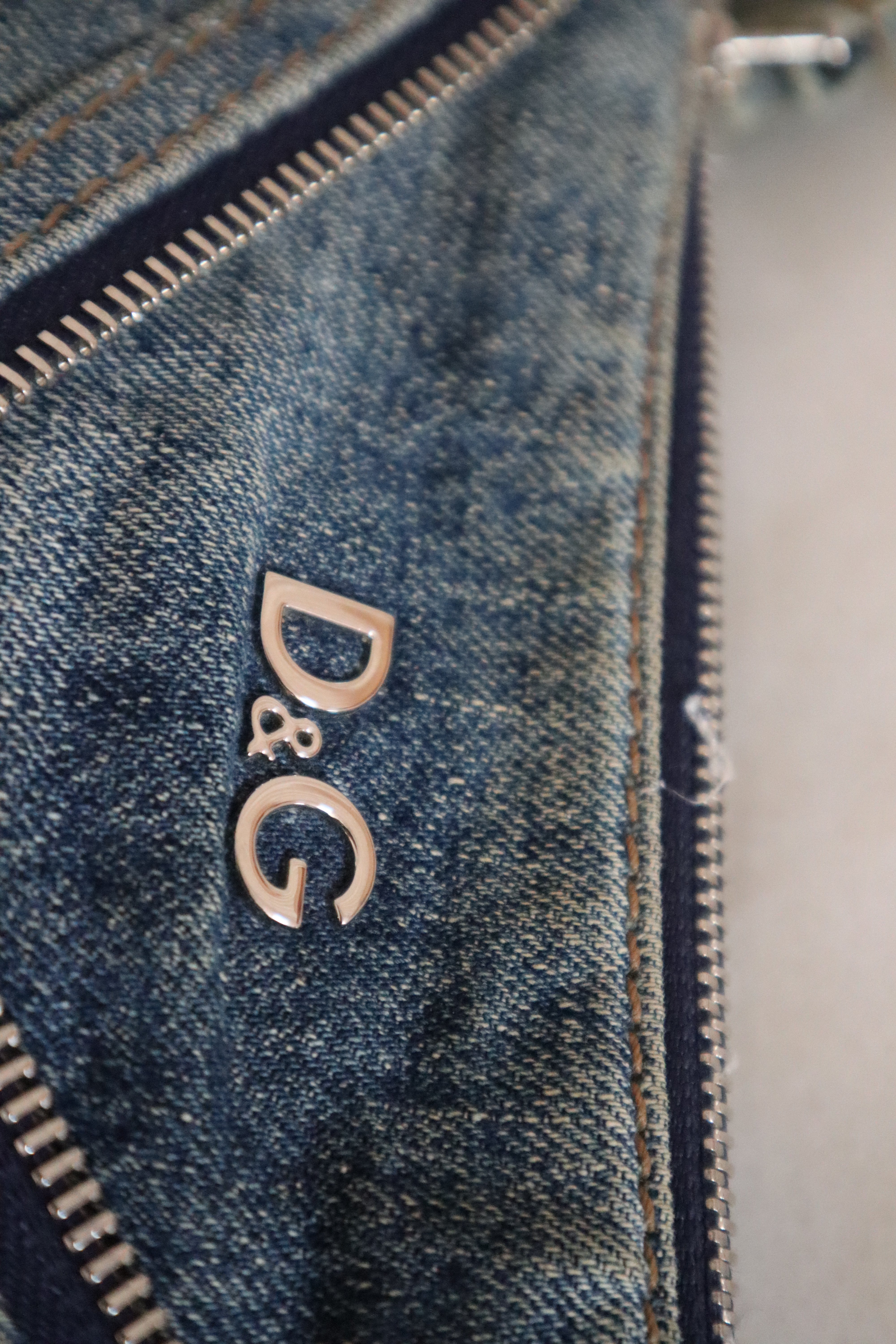 Dolce & Gabbana Blue Denim Zippy Bag-handbag-Dolce & Gabbana-The Closet Egypt