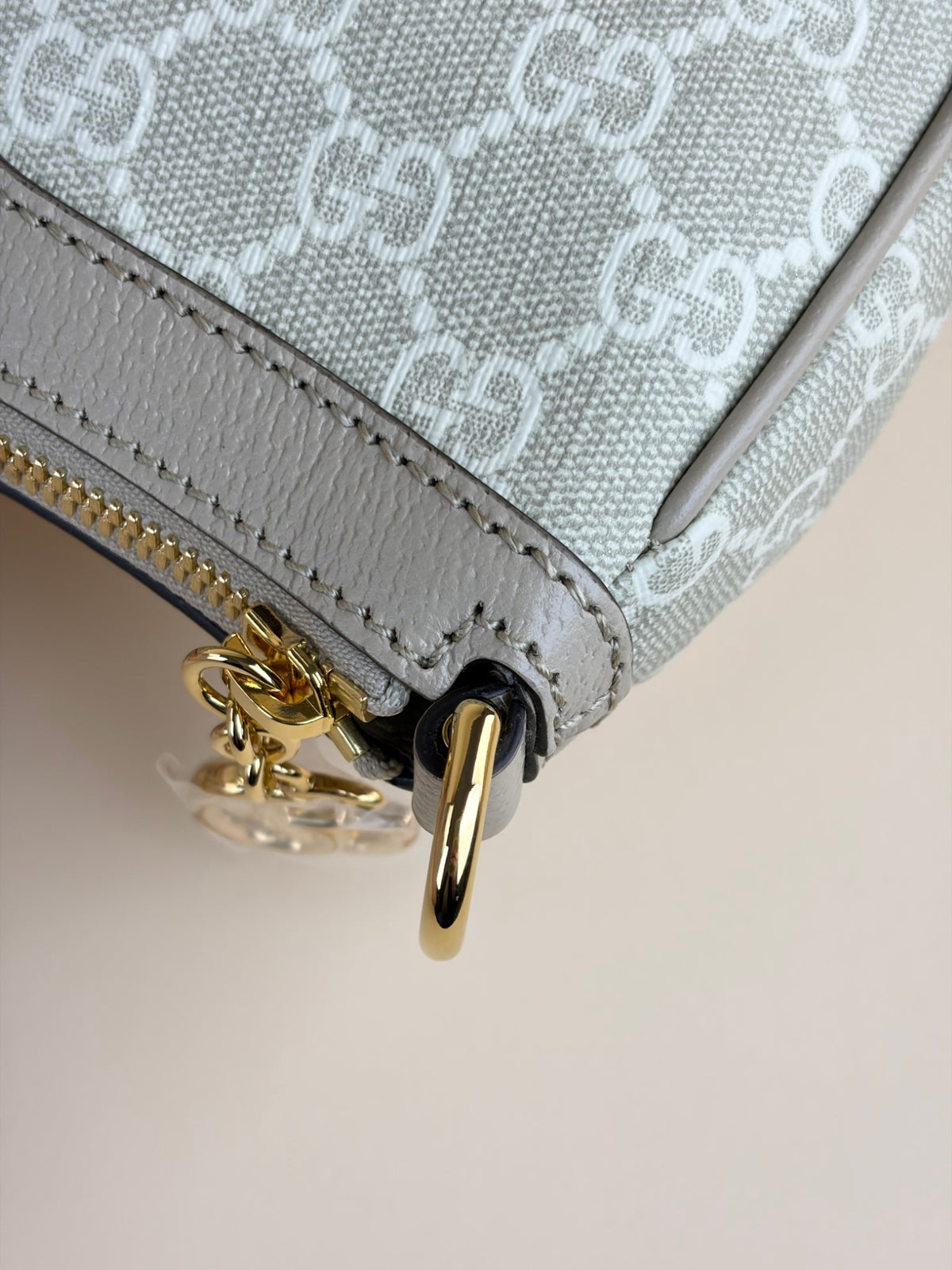 Gucci beige/white gg supreme canvas ophedia small