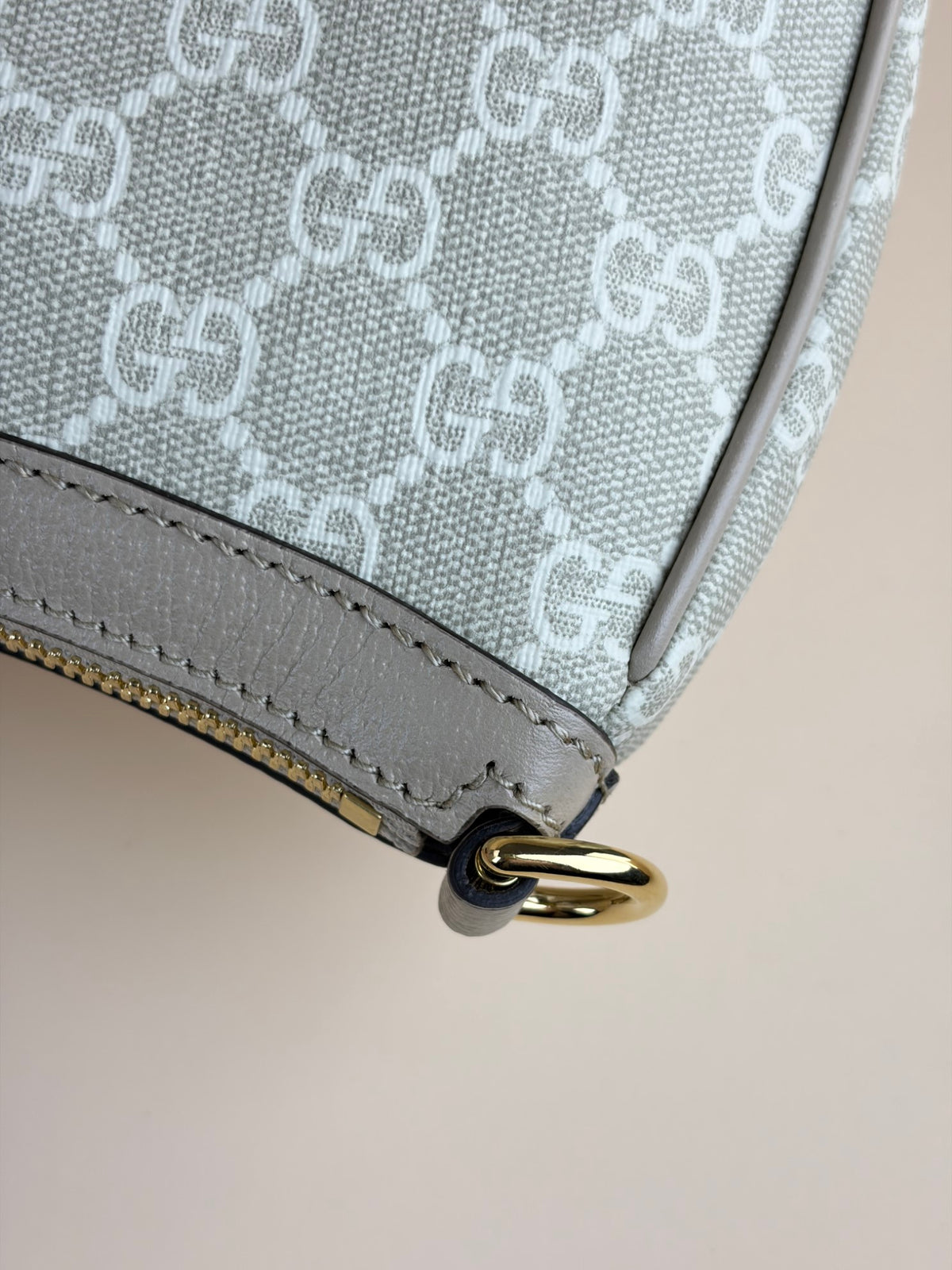 Gucci beige/white gg supreme canvas ophedia small