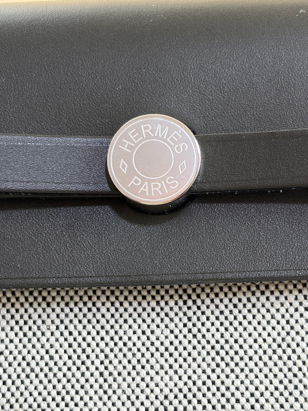 Hermes ecru/vert mangrove Herbag Zip 20 Mini Bag
