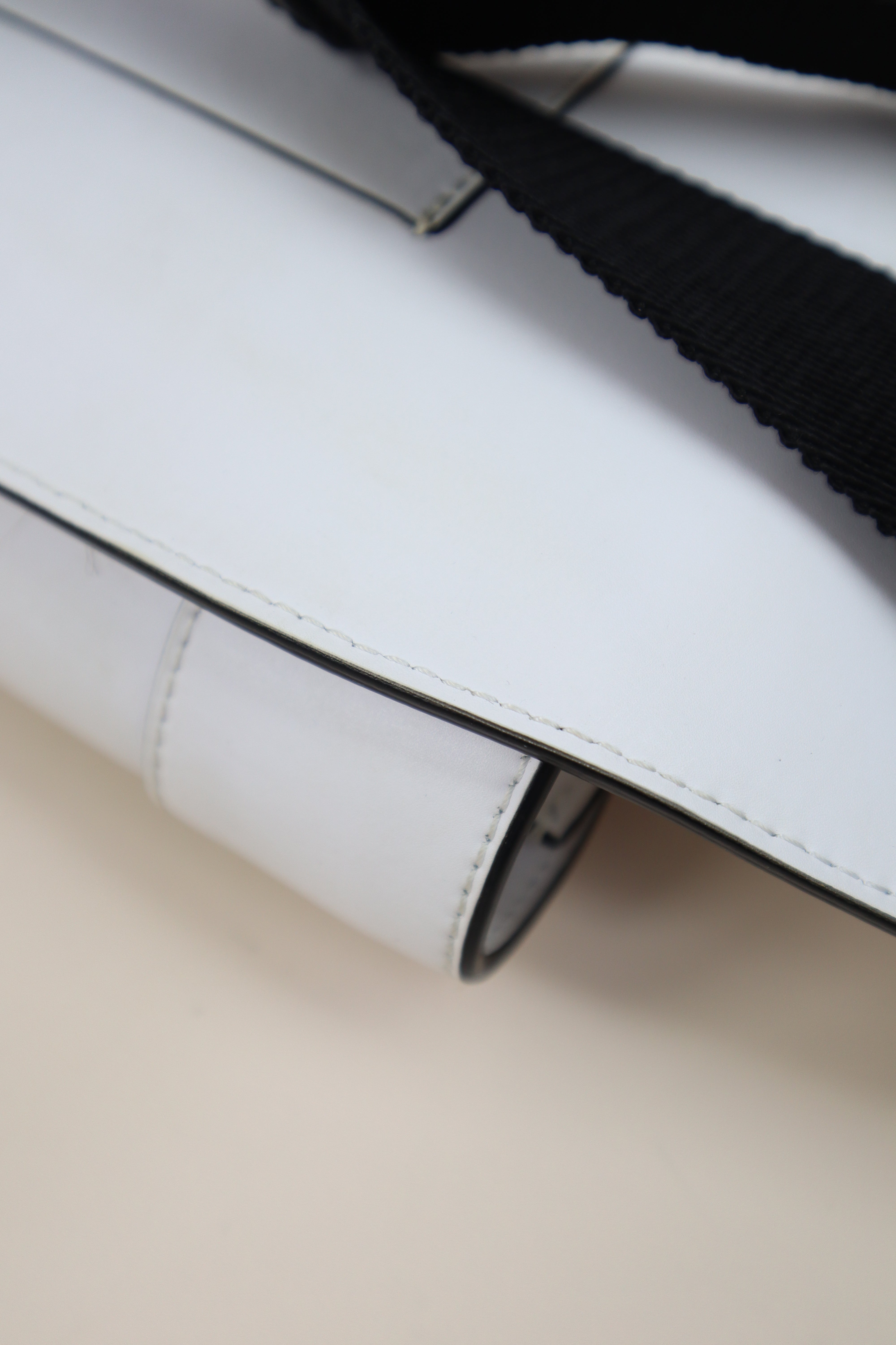 Valentino White Super V Logo Belt Bag