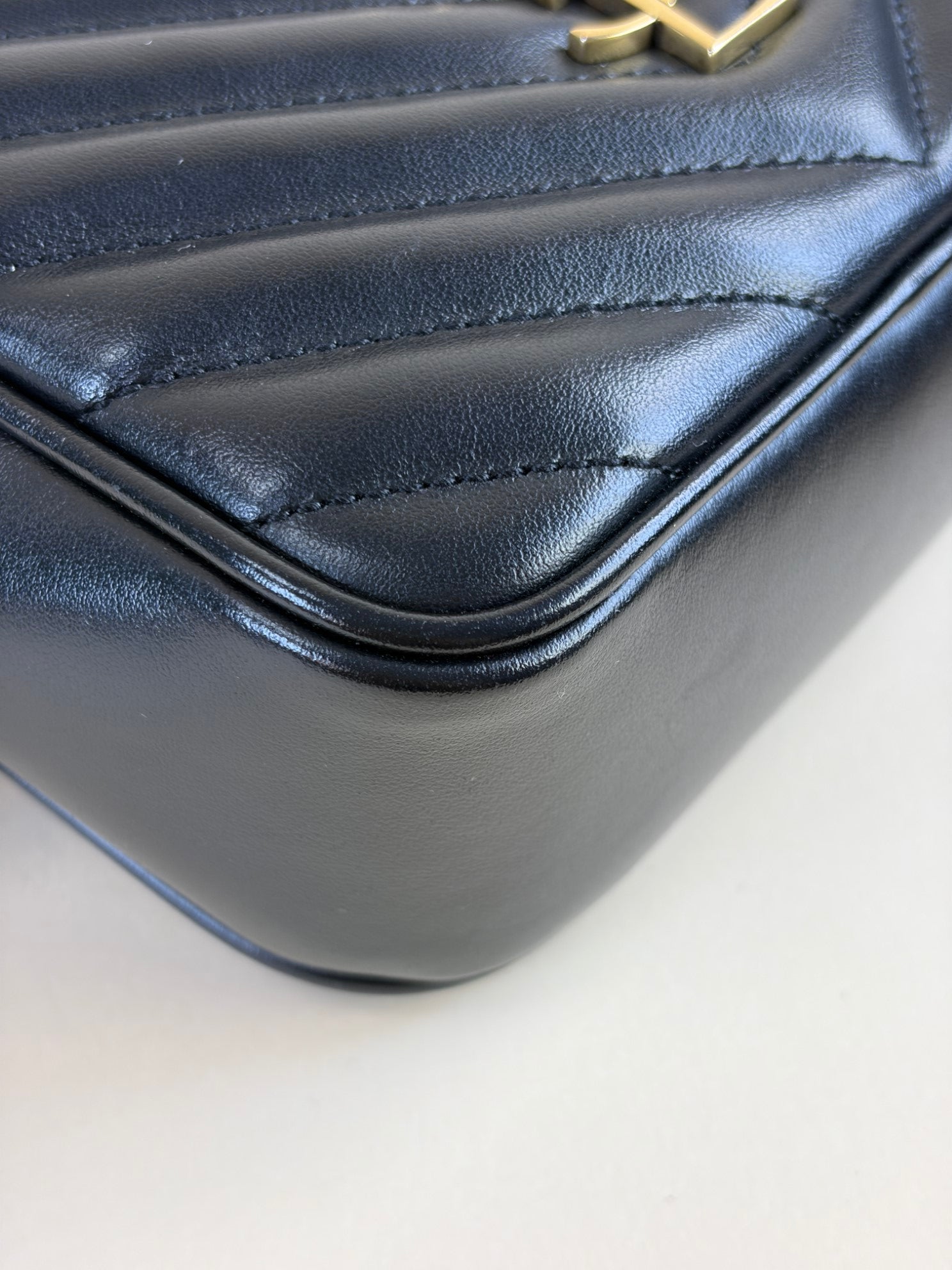 YSL Black Quilted Lou Belt Bag