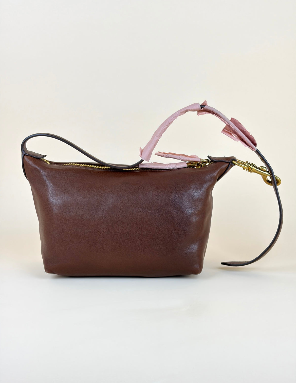 Miu Miu brown nappa leather spirit small hobo bag