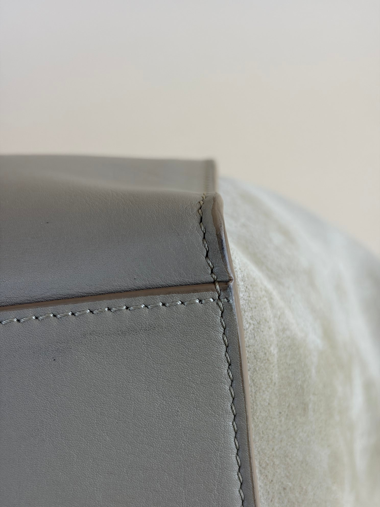 Celine Bicolor Trapeze Medium Bag with Strap