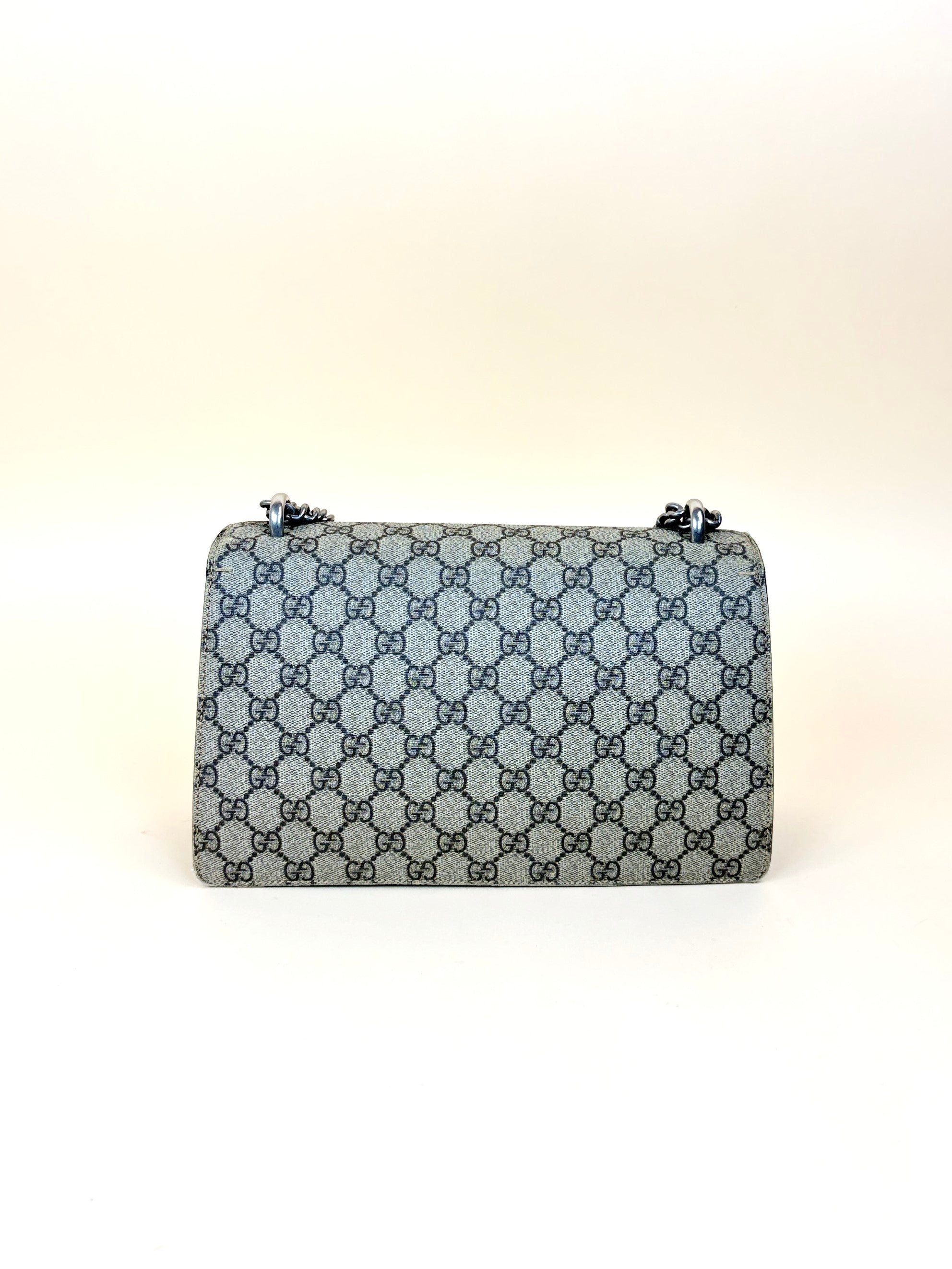 Gucci Black GG Supreme Monogram Small Dionysus Shoulder Bag