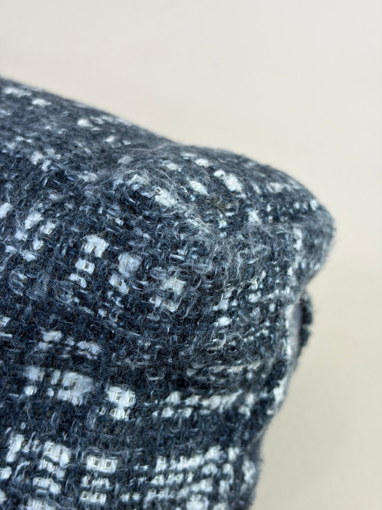 Prada Gray Tela Tweed Turnlock Flap Large Clutch