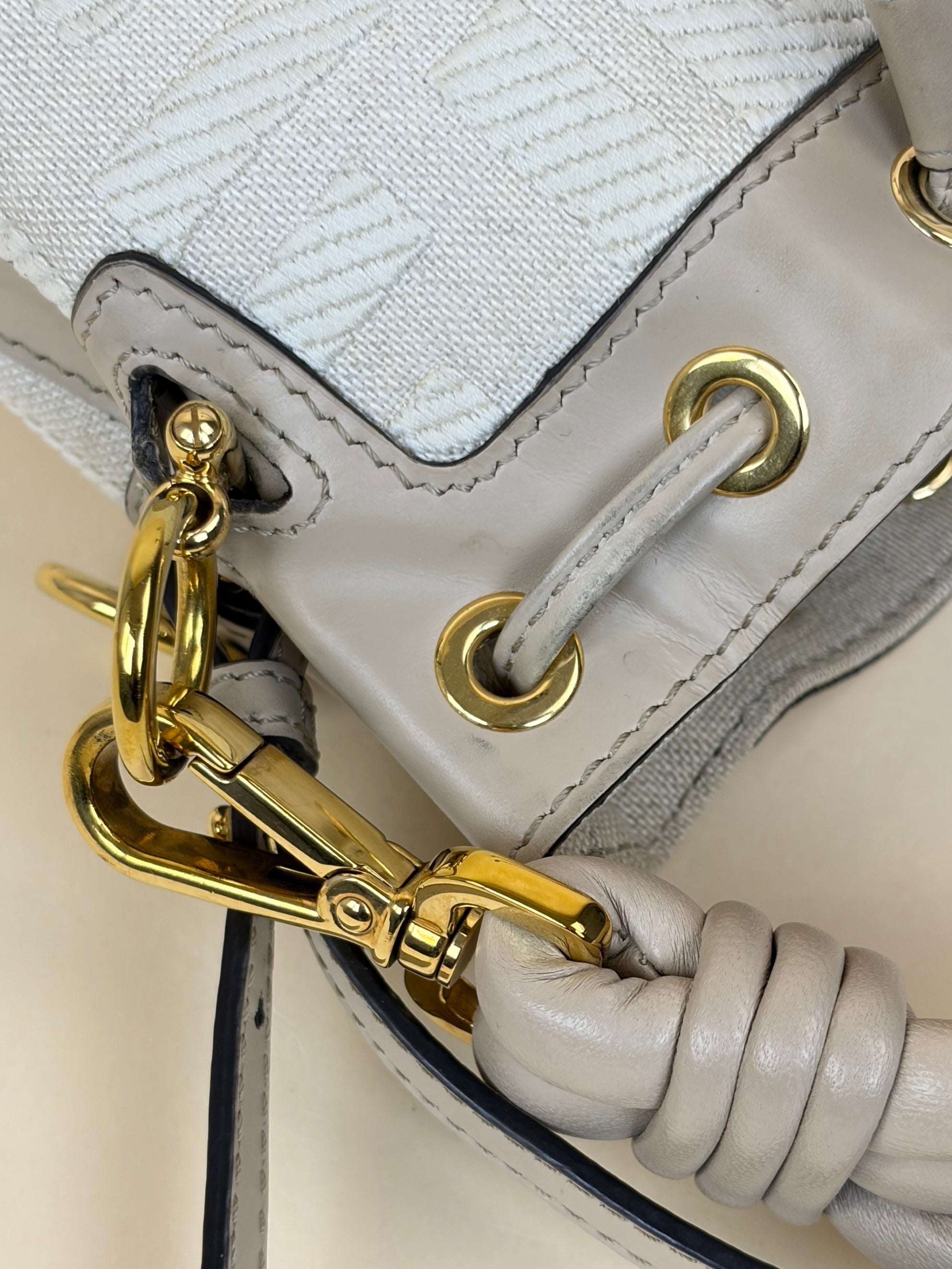 Fendi Bicolor Mini Montresor Braided Bucket Bag