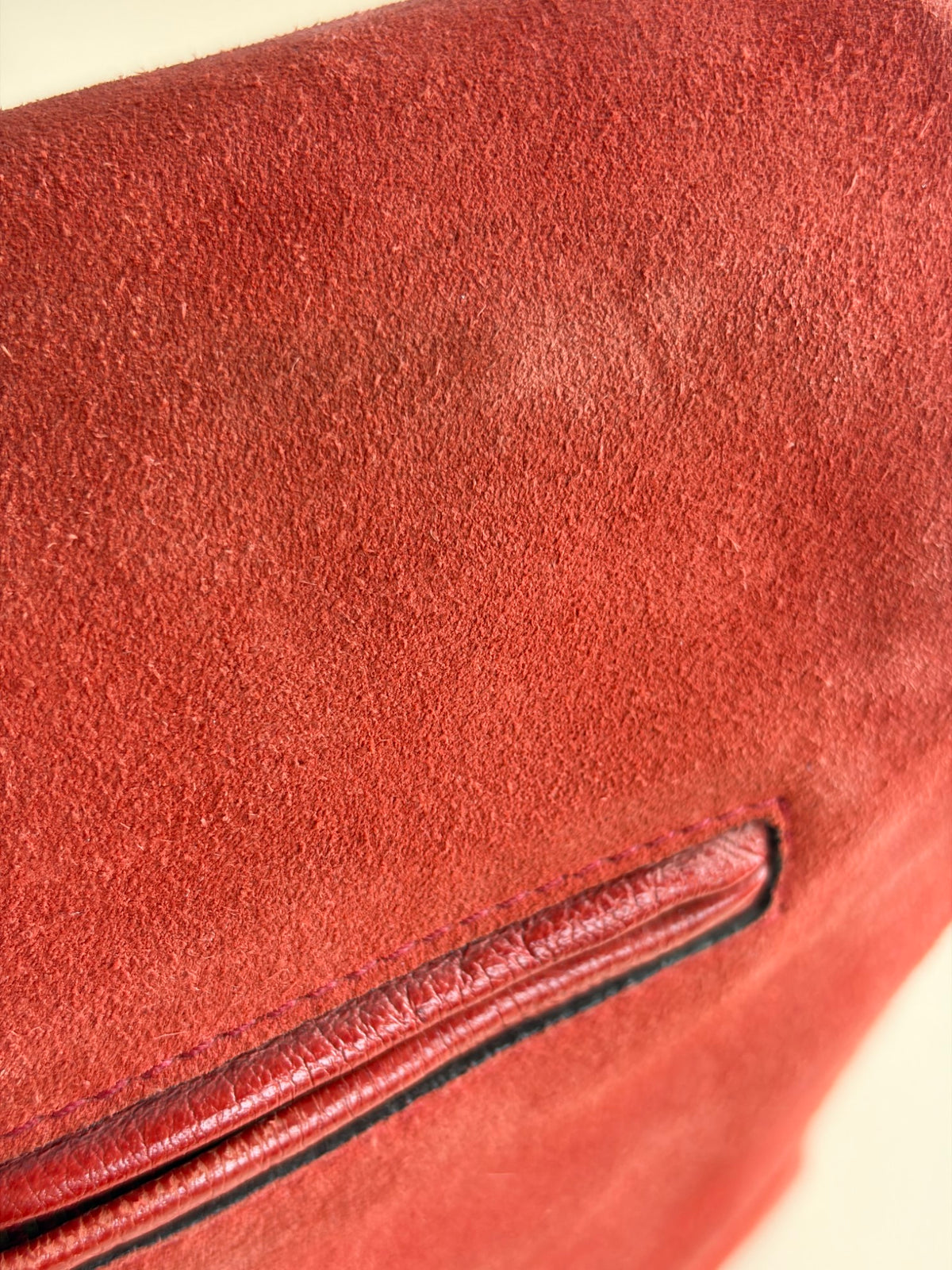 Tom Ford Rust Orange Suede Natalia Convertible Clutch Bag