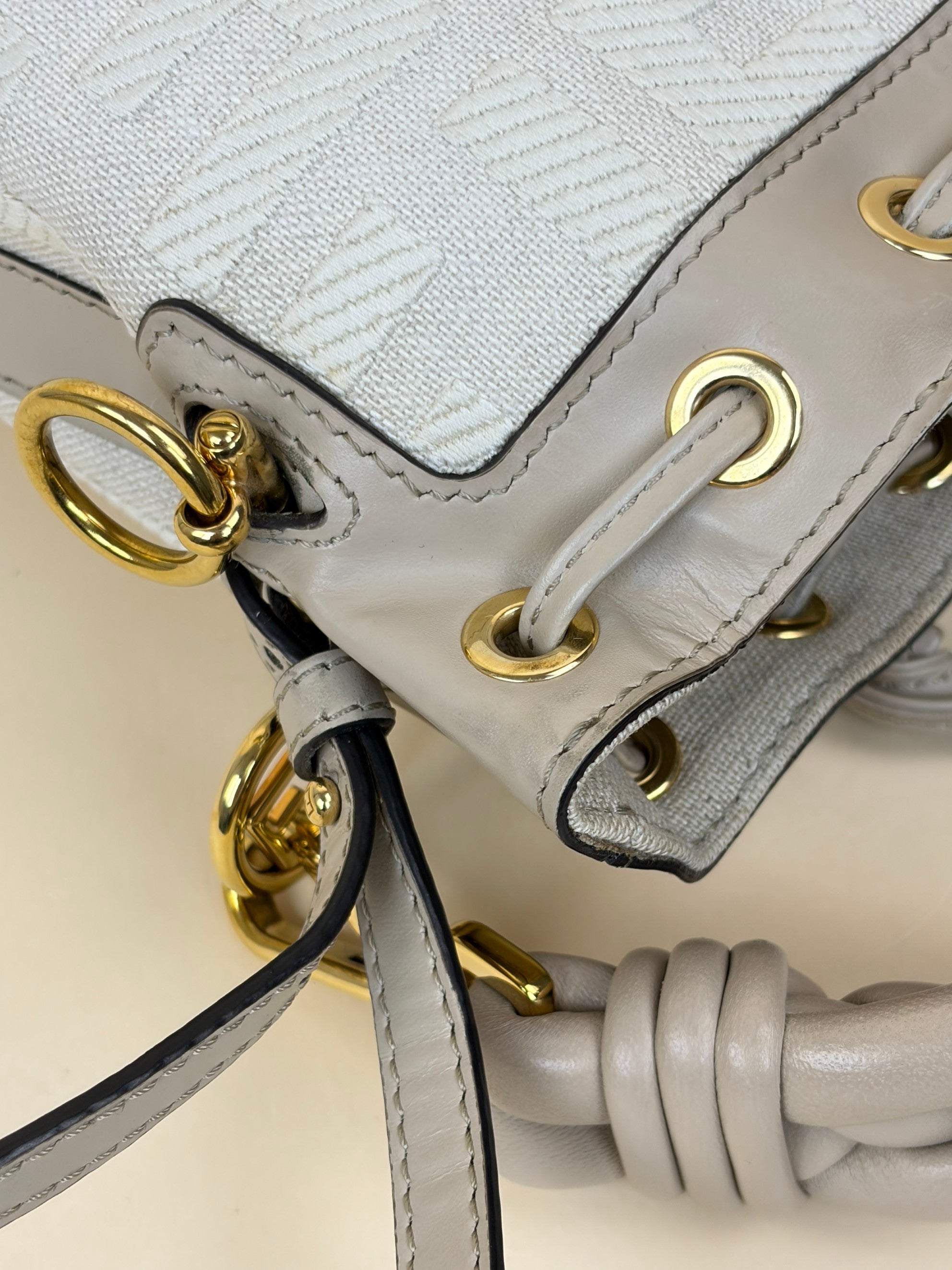Fendi Bicolor Mini Montresor Braided Bucket Bag